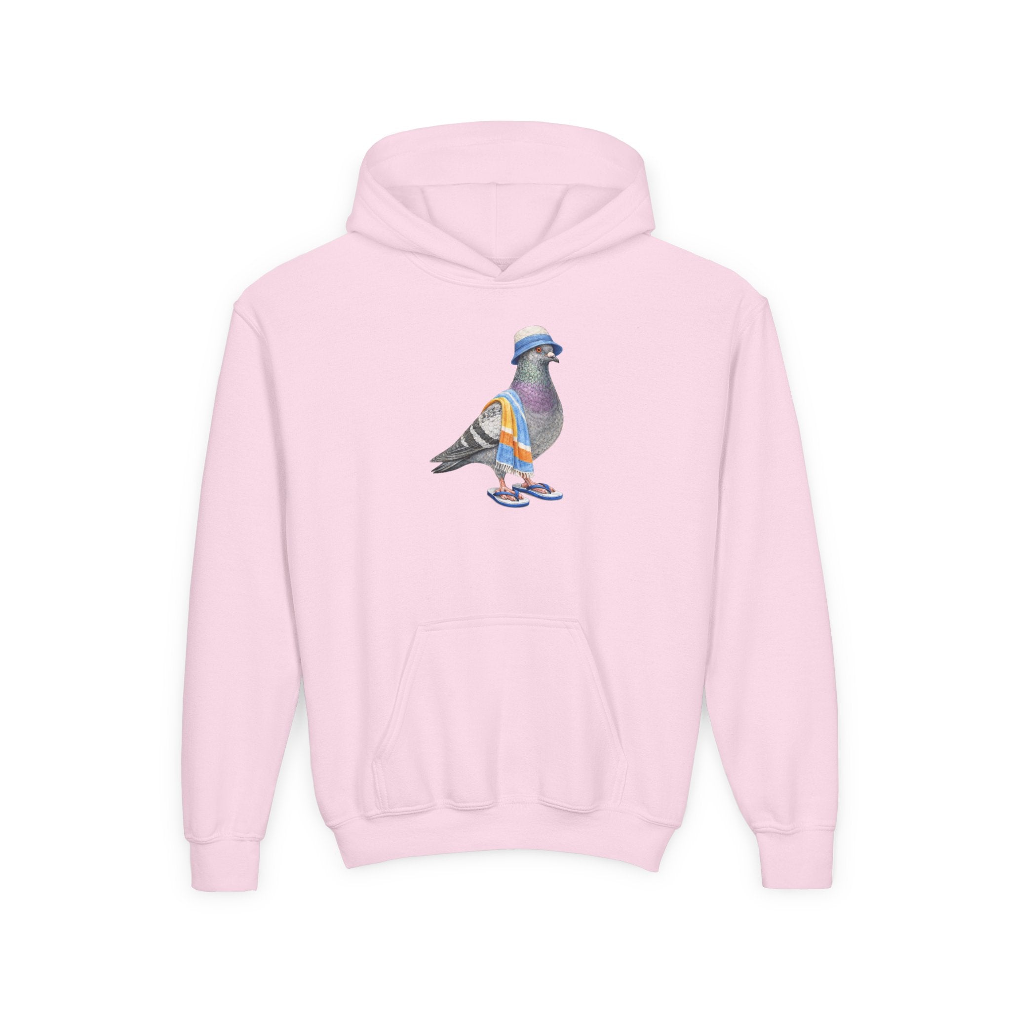 Customizable Coney Island NYC Pigeon NYC Kids Hoodie | New York Beach Bum Bird Lovers Childrens Hooded Sweatshirt