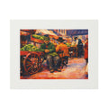 Colorized Historic Lower East Side 3 | Old New York Street Vendor Mat Frame