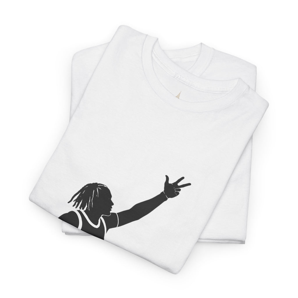 Customizable Jalen Brunson 3 Points Celly T-Shirt | New York Basketball Tee