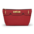 Canal Street Large Burgundy Makeup Bag —  T-Bottom Travel Bag
