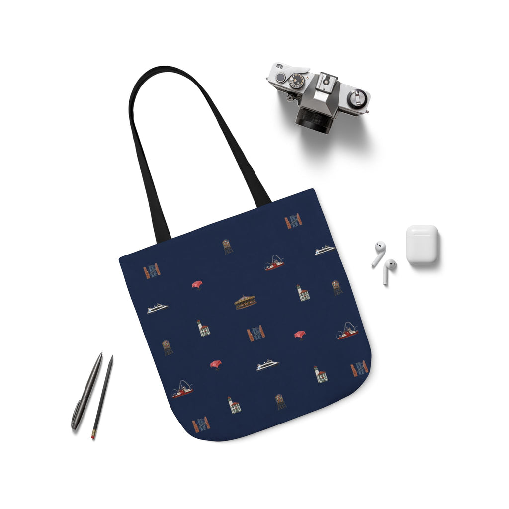 Icons of DUMBO Navy Canvas Tote