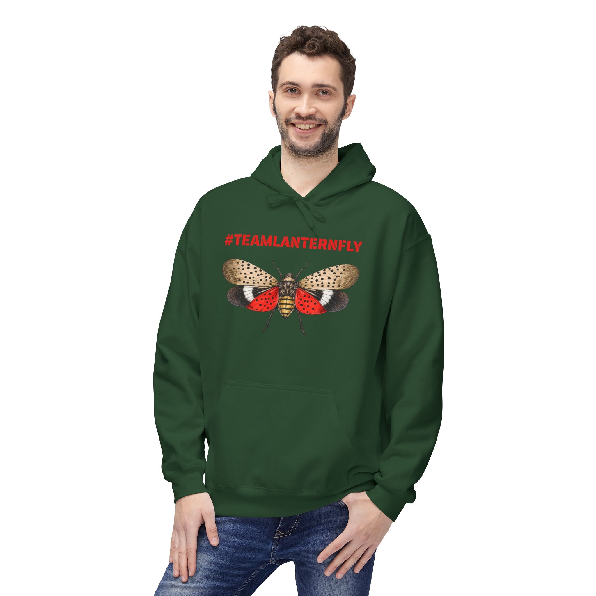 NYC Spotted Lanternfly Hoodie — Team Lanternfly Hooded Pullover Sweatshirt
