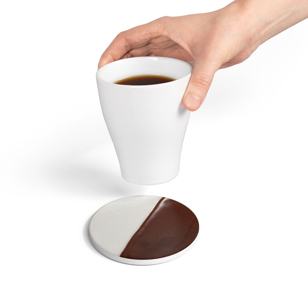 Black and White Cookie Ceramic Coaster — NYC Kosher Bakery Coaster