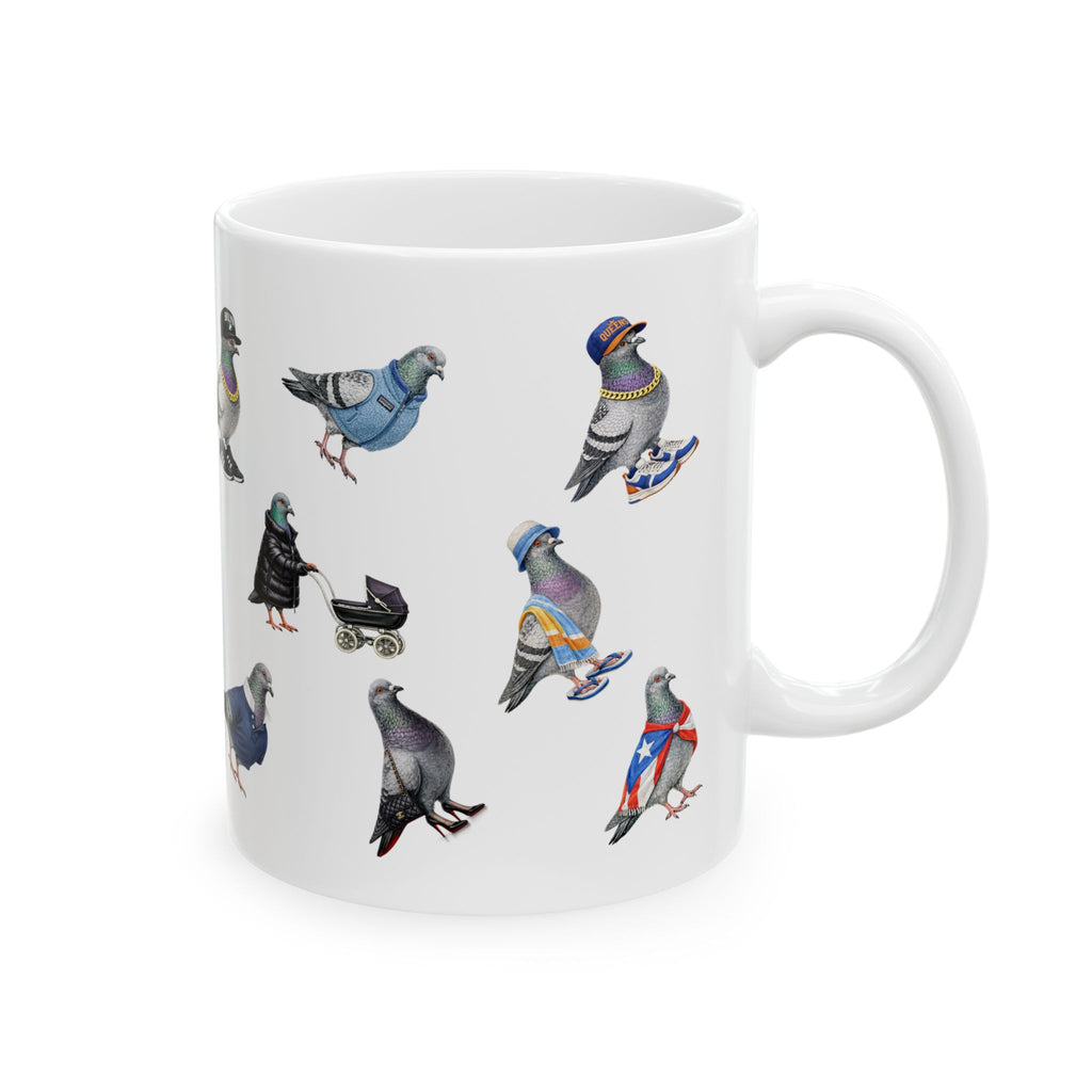 Taza Palomas de Nueva York | Taza de café para amantes de las aves de NYC