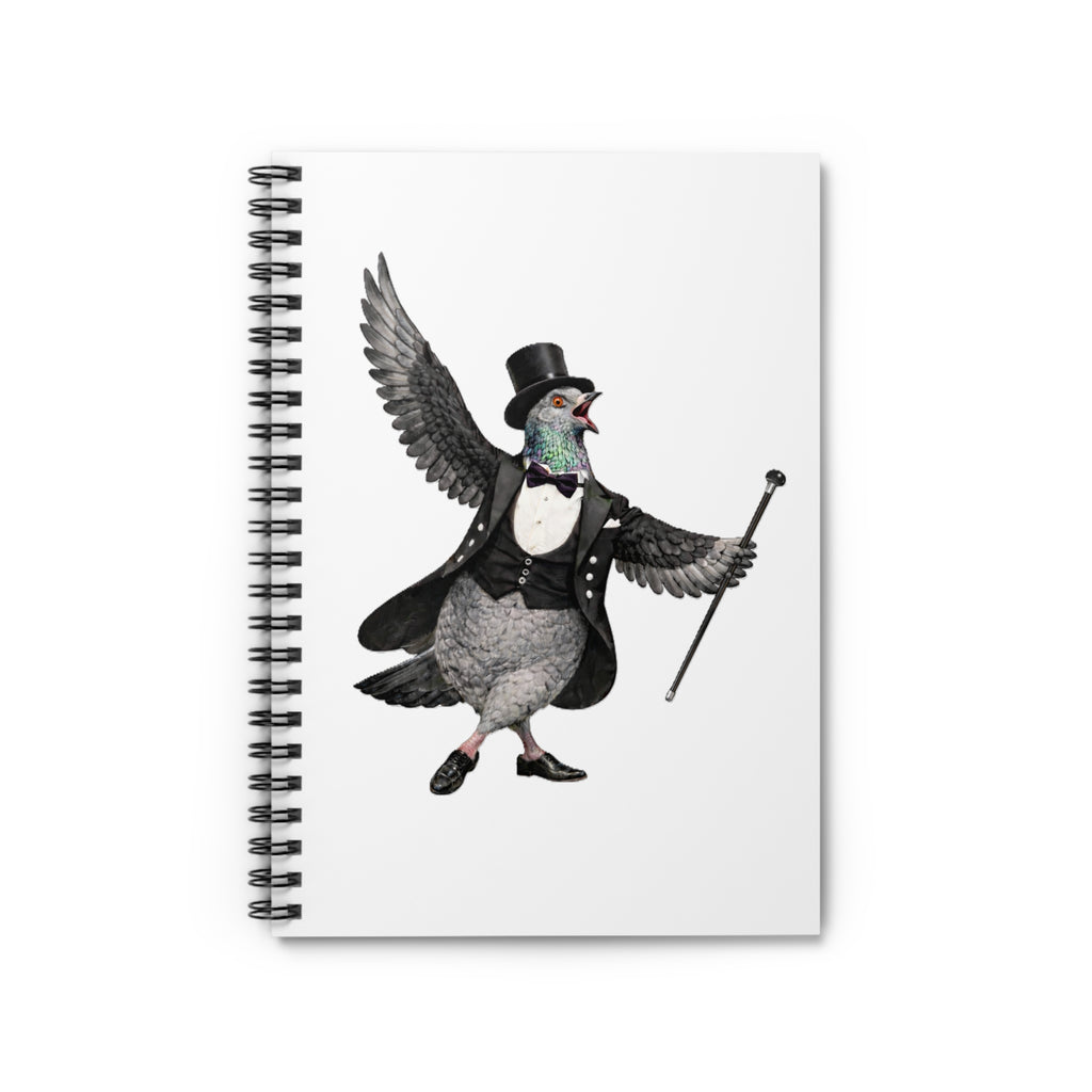 Customizable Broadway NYC Pigeon Spiral Journal | Cabaret Musical Theater Bird Lovers Notebook