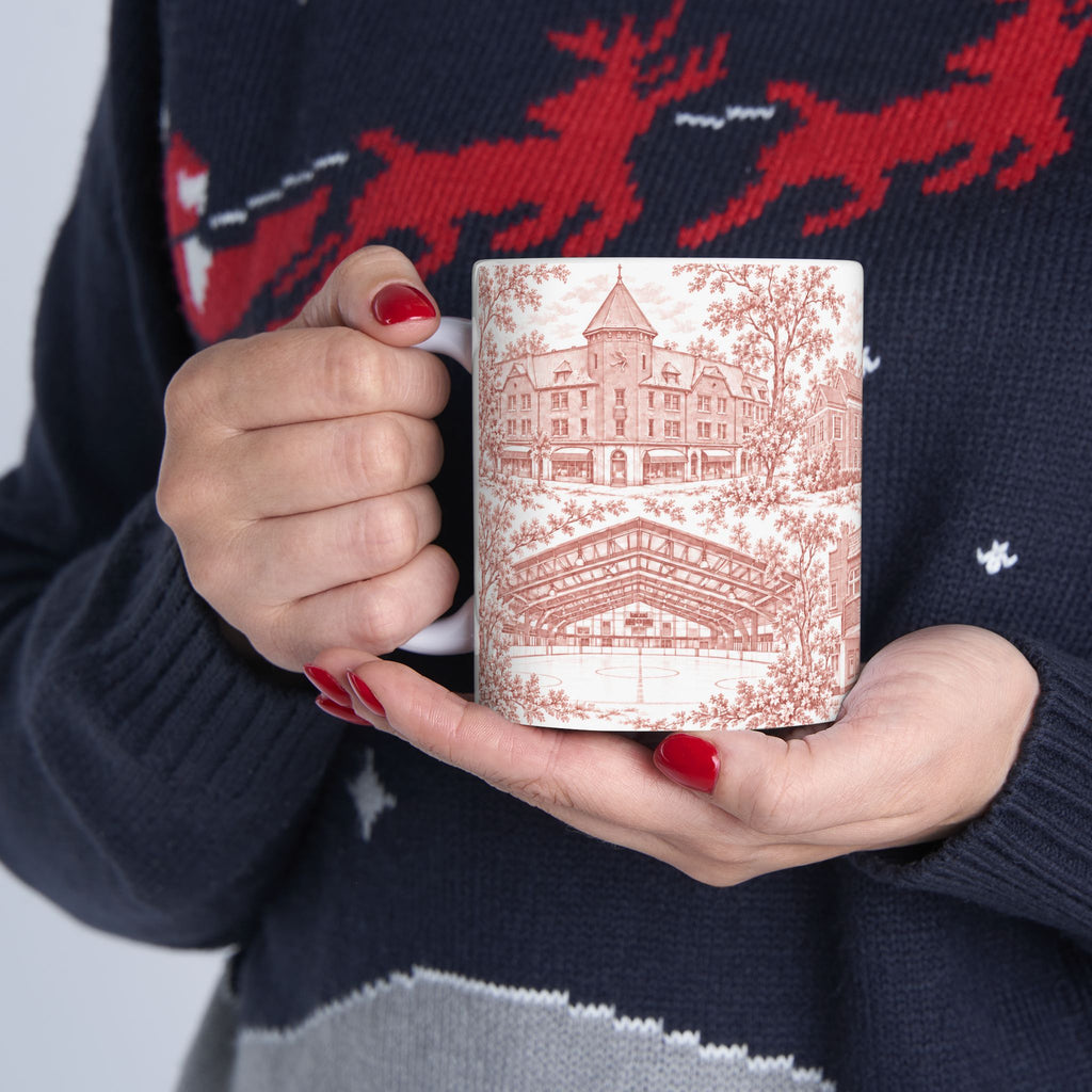 Great Neck Red de Jouy 11oz Ceramic Mug