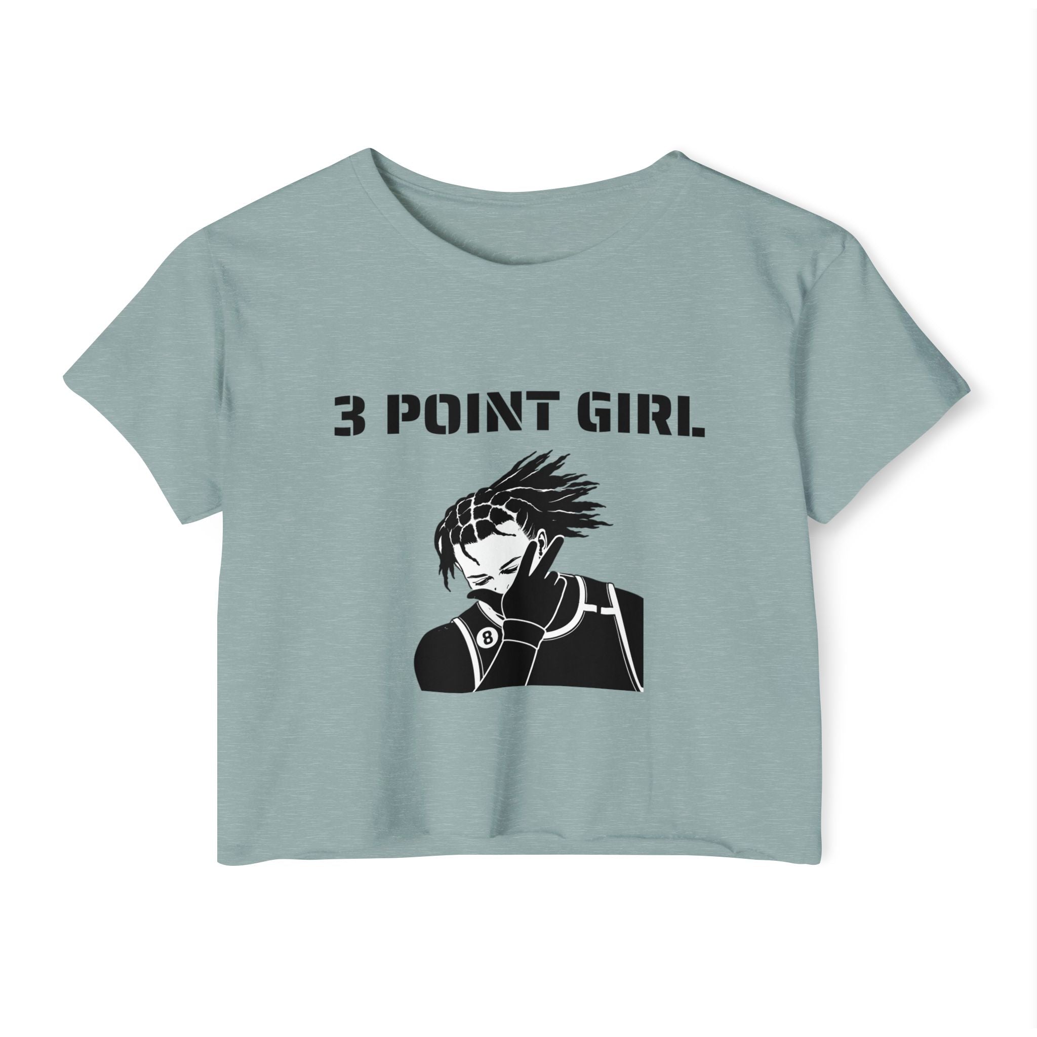 3 Point Girl Crop Top Tee | New York Basketball Jalen Brunson T-shirt