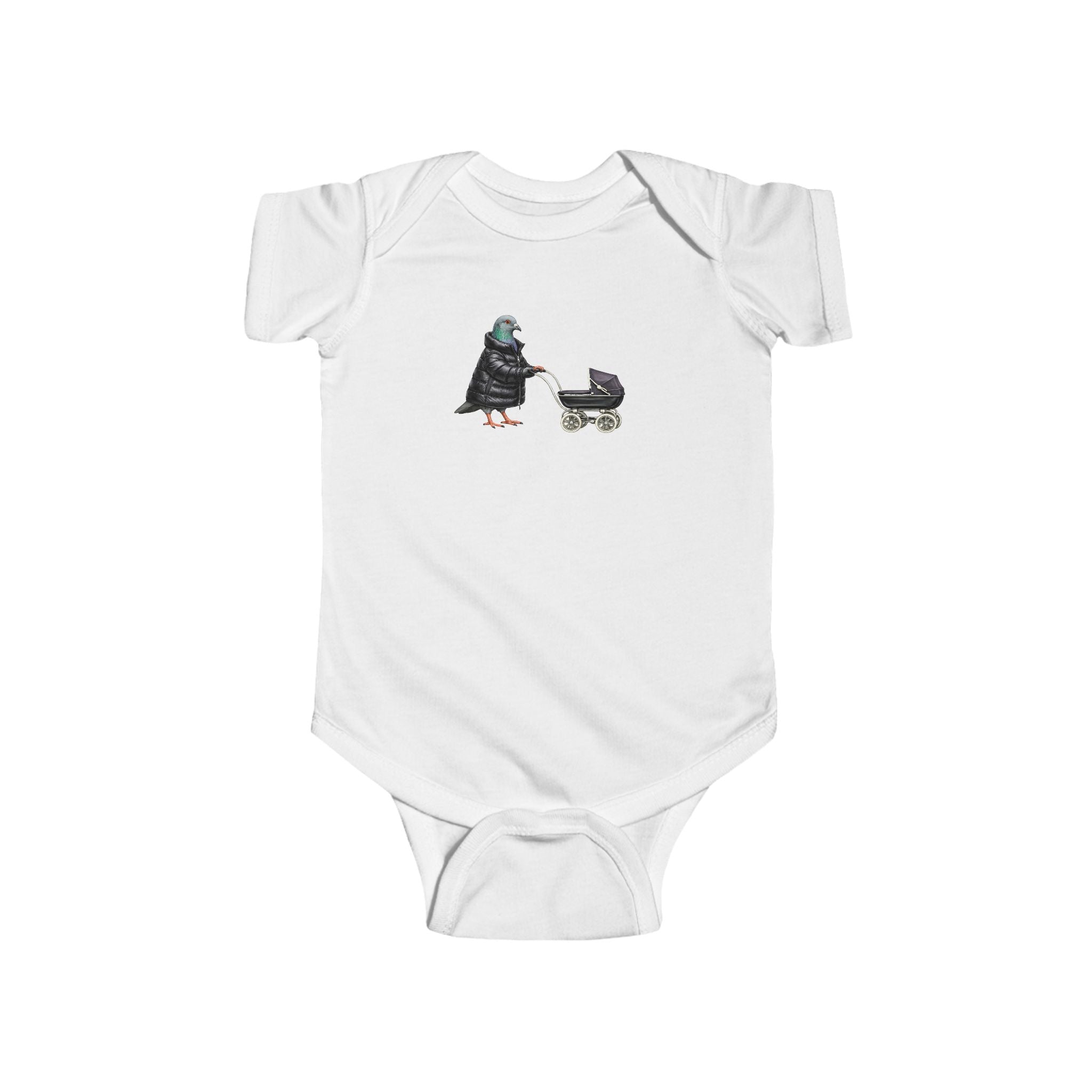 Customizable Park Slope NYC Pigeon Baby Onesie | New Yorker Reveal Infant Bodysuit
