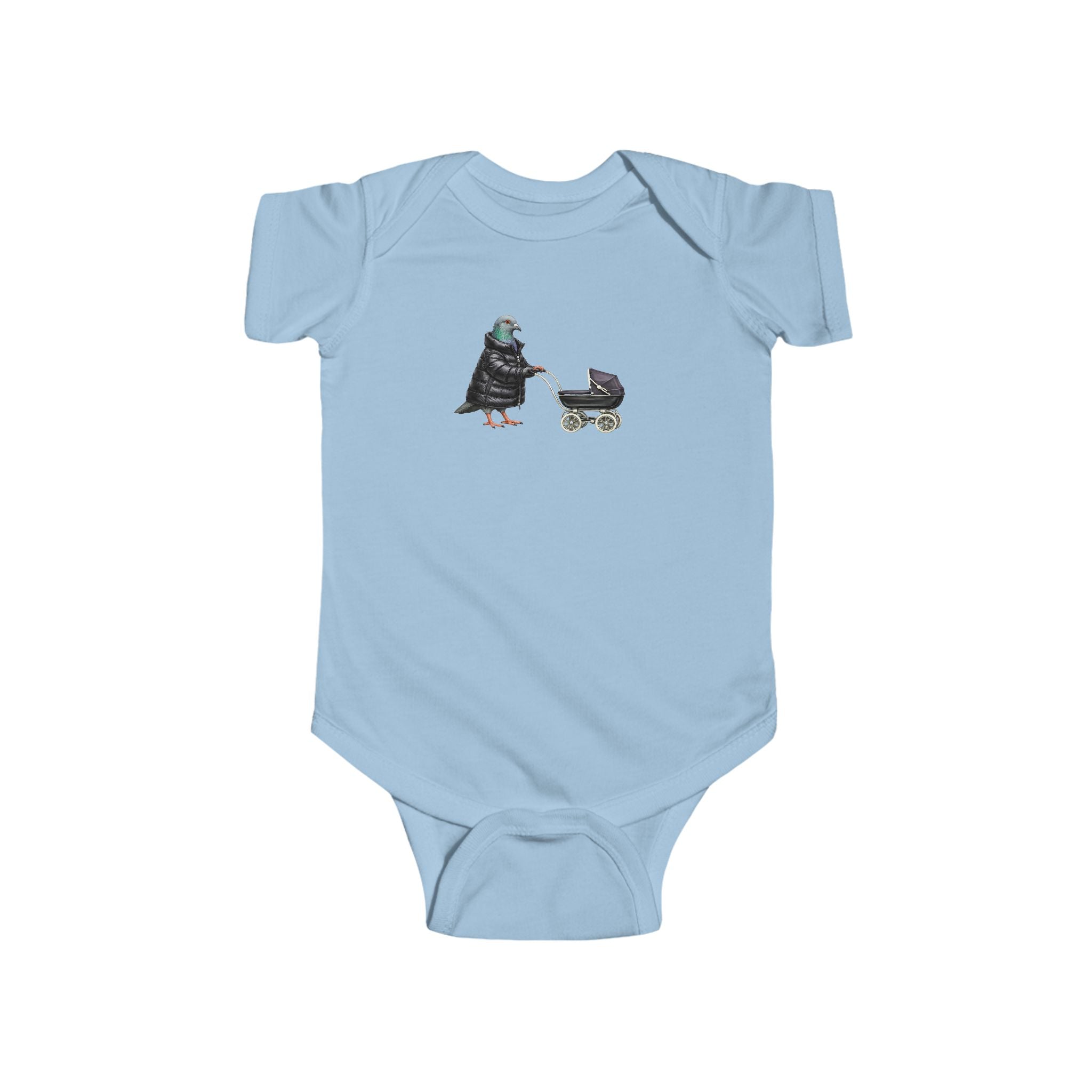 Customizable Park Slope NYC Pigeon Baby Onesie | New Yorker Reveal Infant Bodysuit