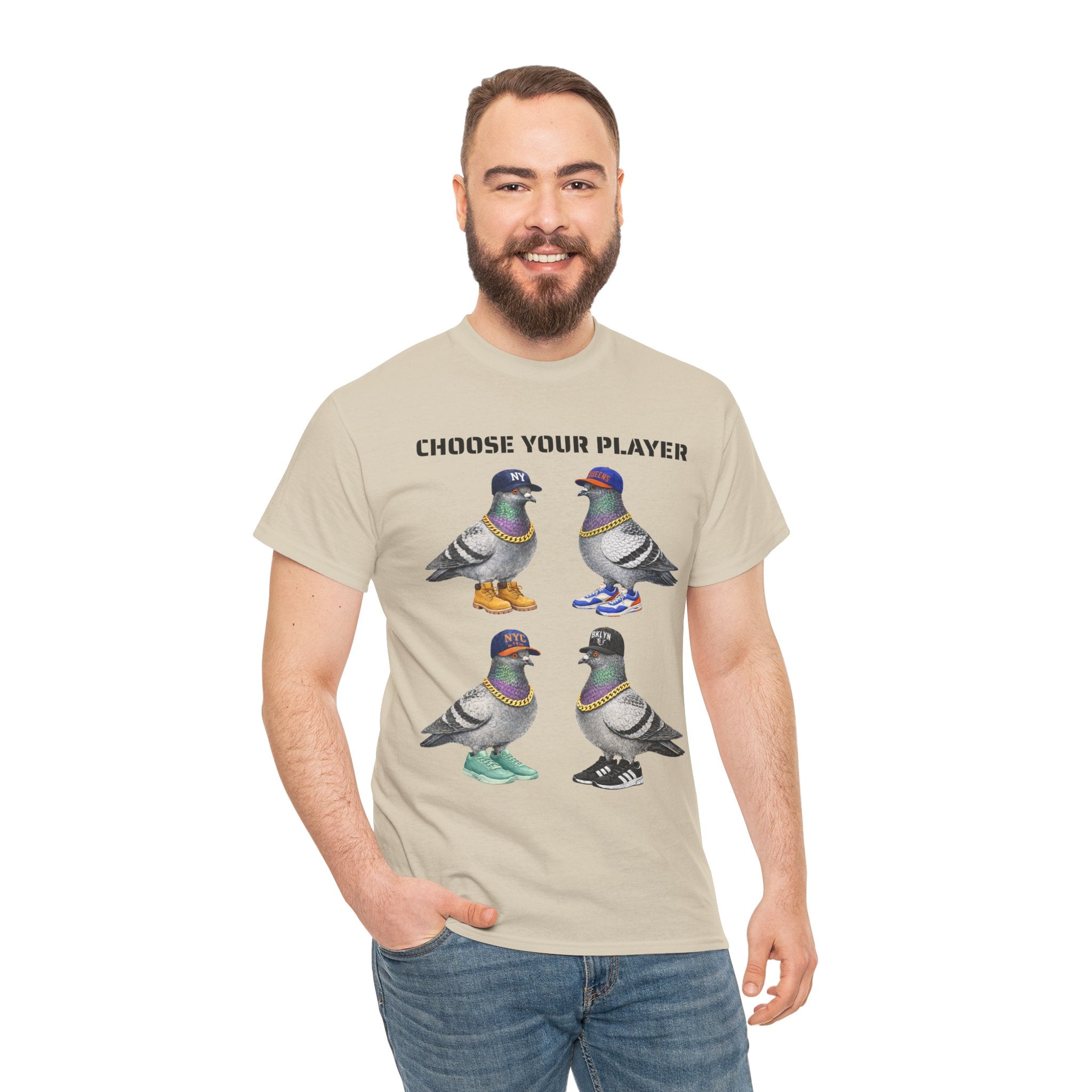 New York Sports Fan NYC Pigeon T-Shirt | NYC Baseball Basketball Fan Basketball Fan Tee