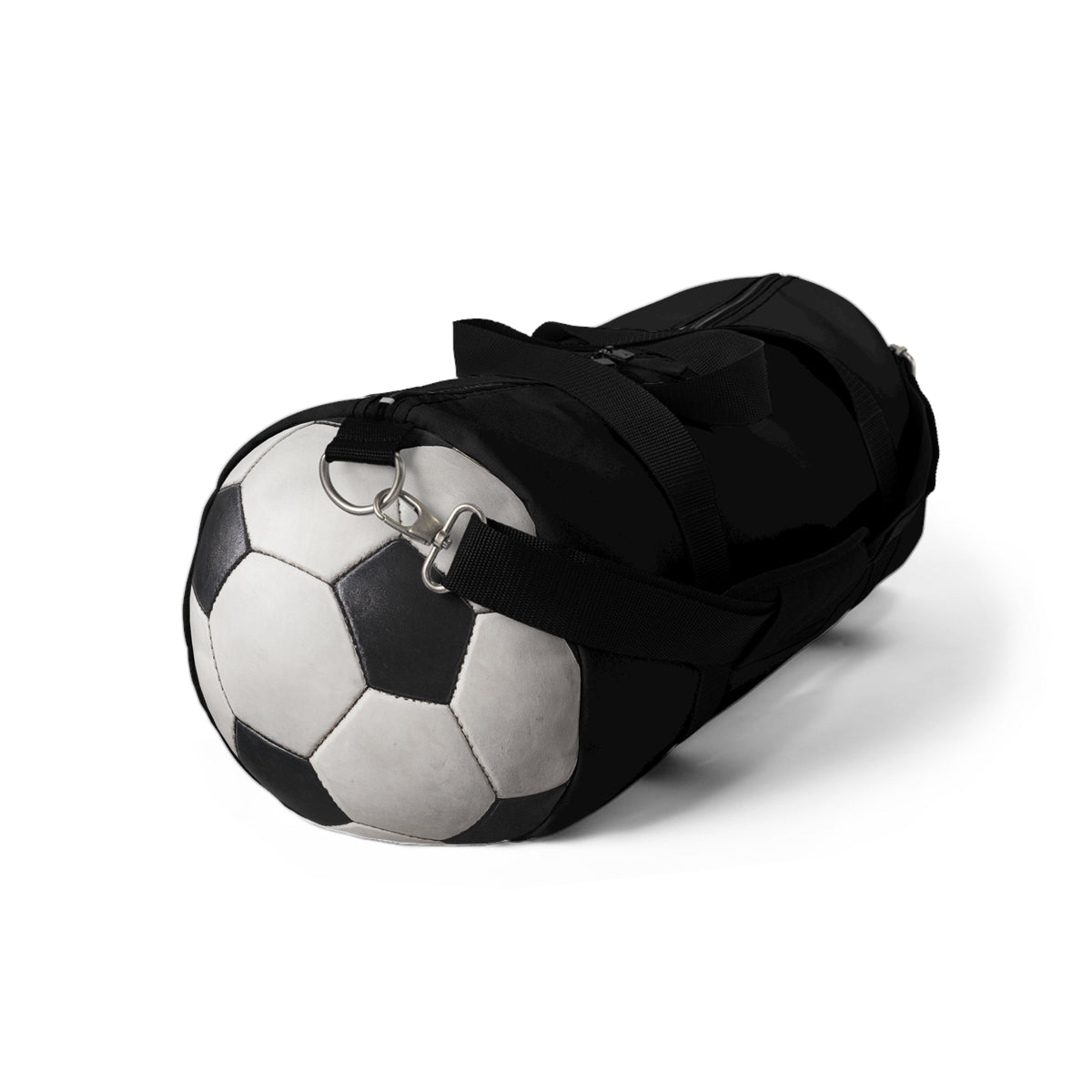 Customizable Black Soccer Practice Duffel Bag