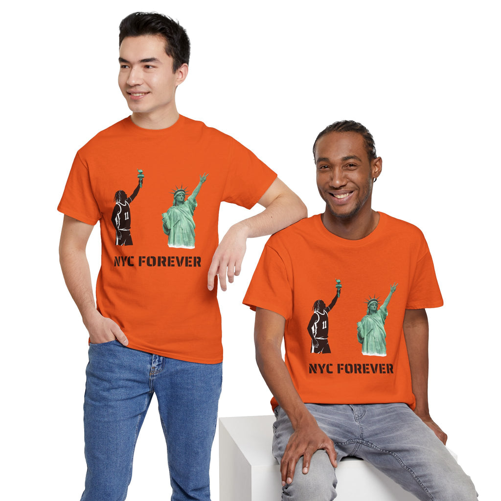 New York Forever Basketball Tee | Jalen Brunson Statue of Liberty T-Shirt
