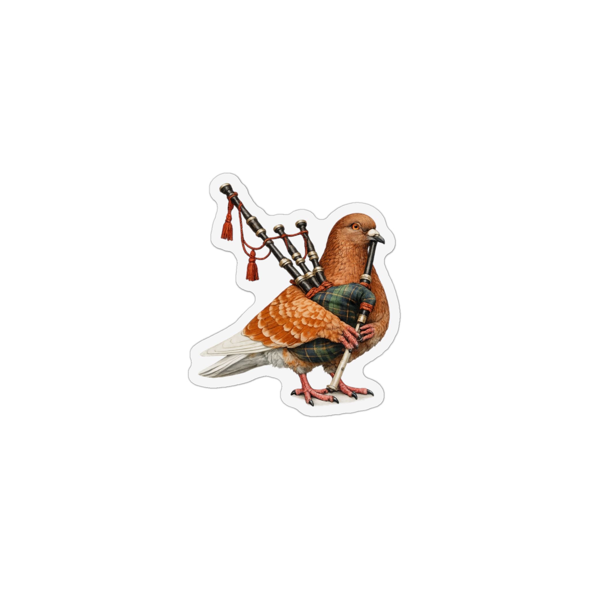 Woodlawn NYC Pigeon Magnet | Irish Bagpiper Bird Lover Fridge Magnet