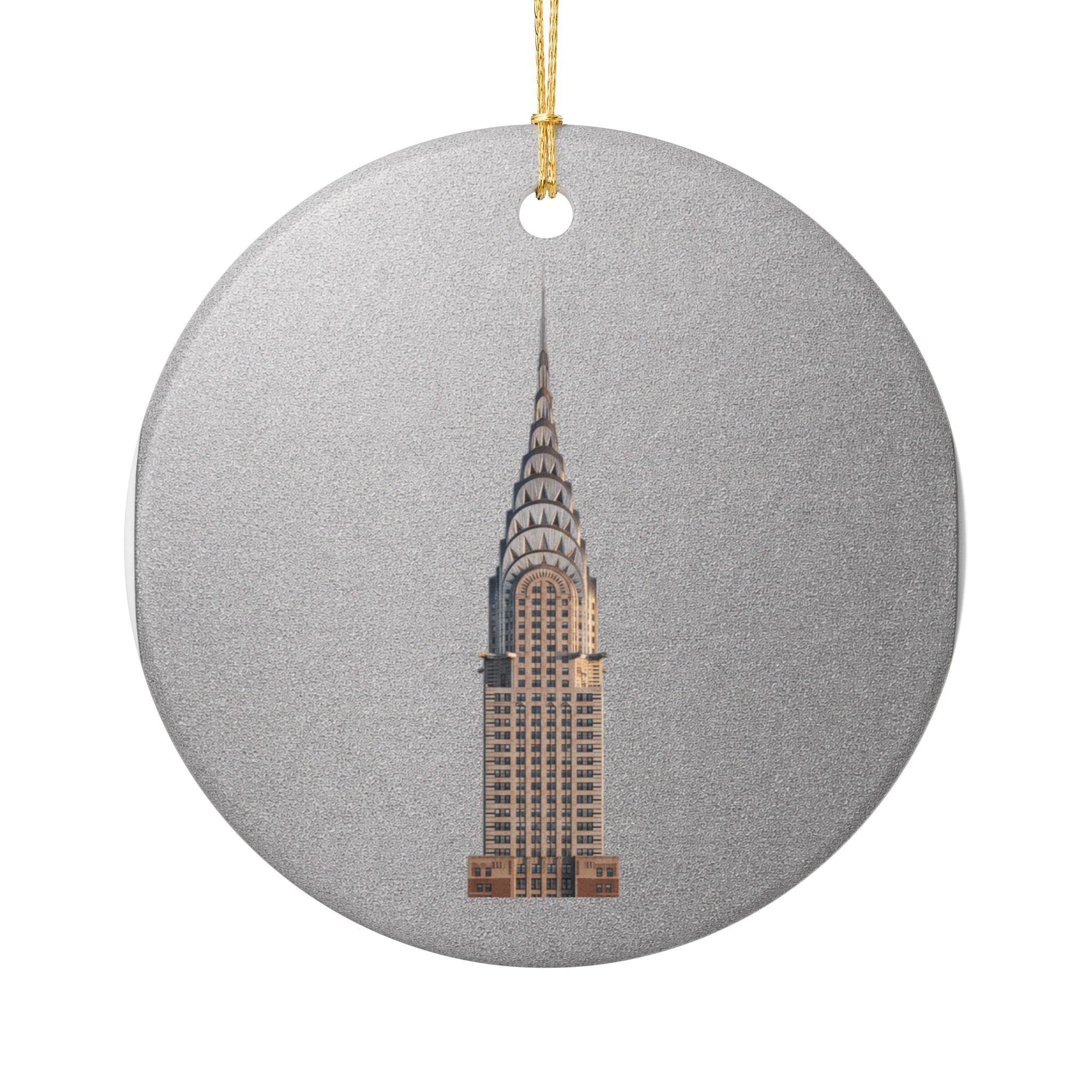 Chrysler Building Ceramic Christmas Tree Ornament — NYC Skyline Holiday Decoration