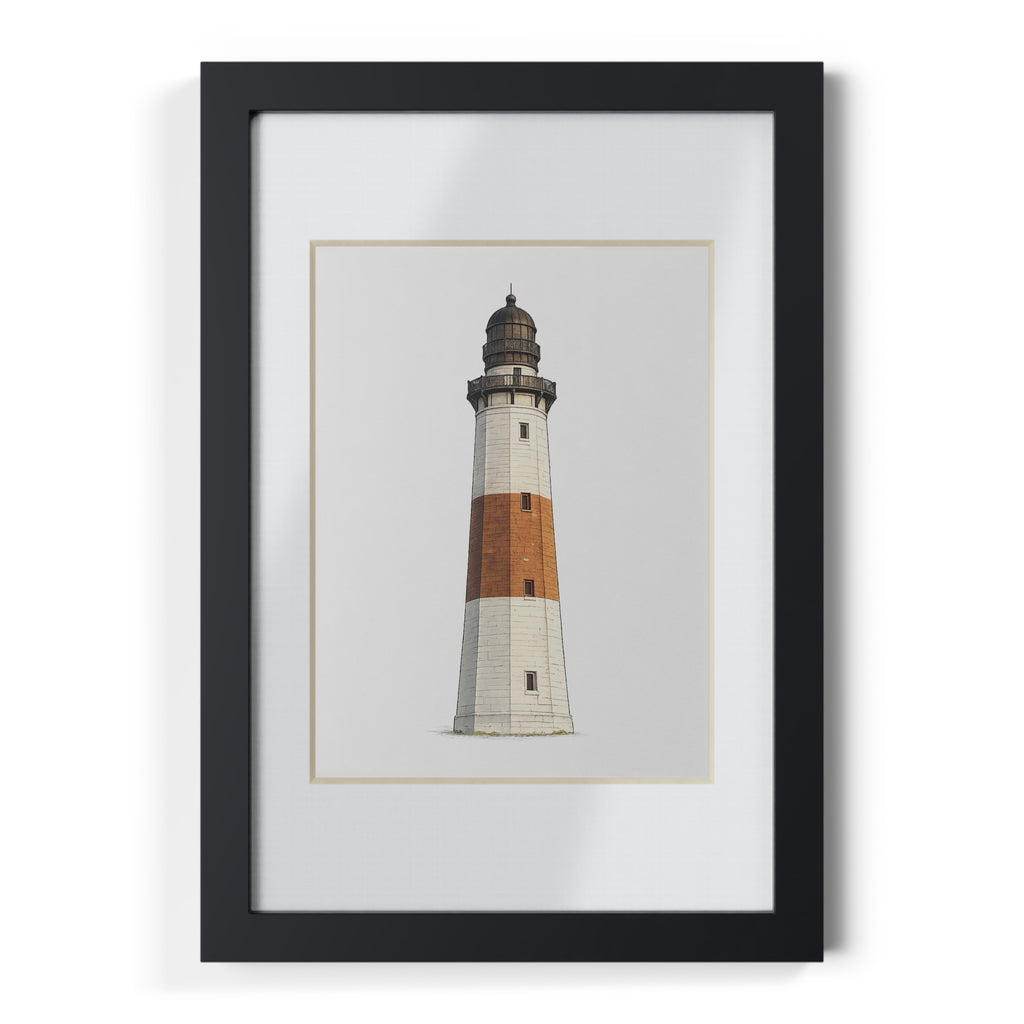 Boceto del faro de Montauk | Marco negro
