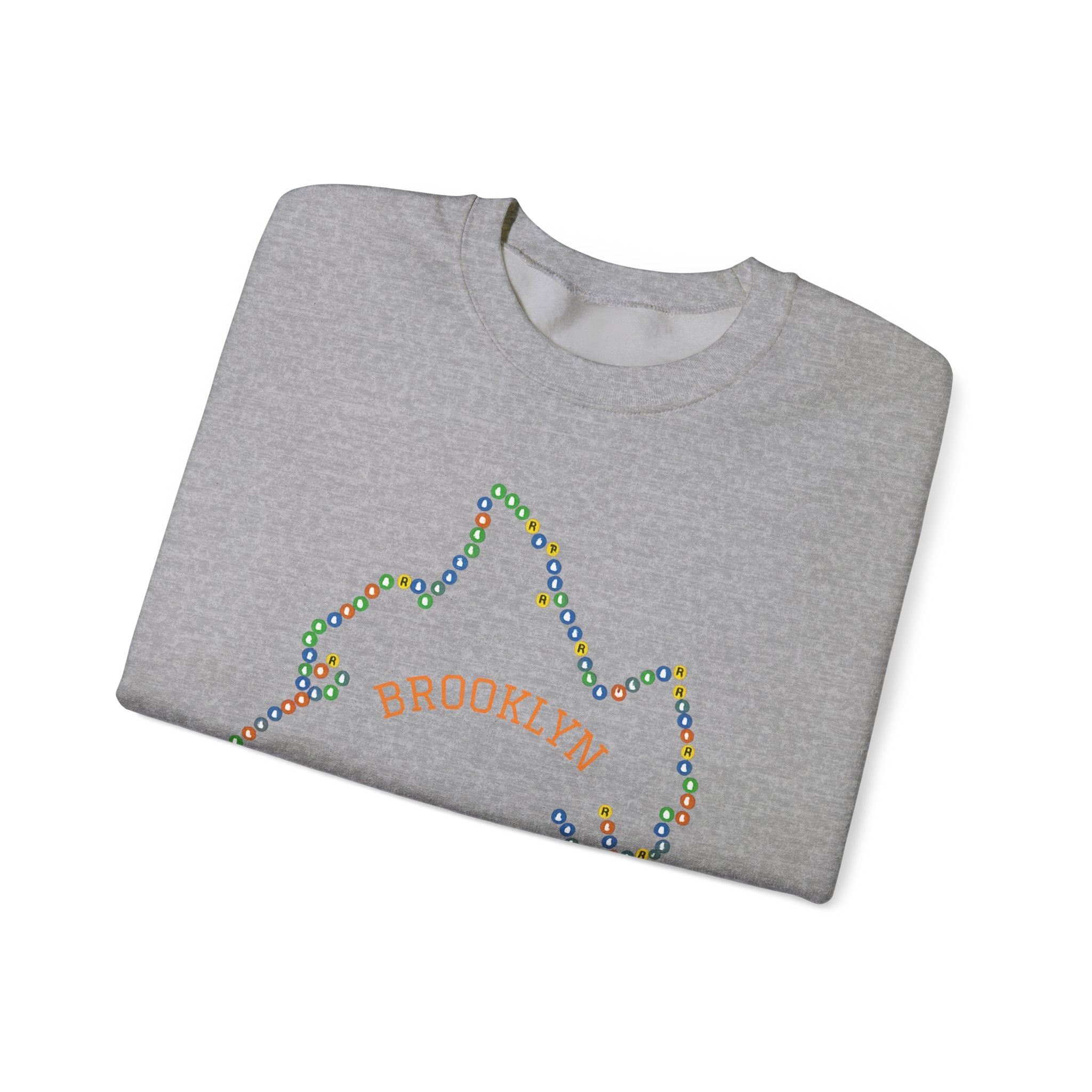 Brooklyn Map Subway Signs Sweatshirt | NYC Crewneck Sweater