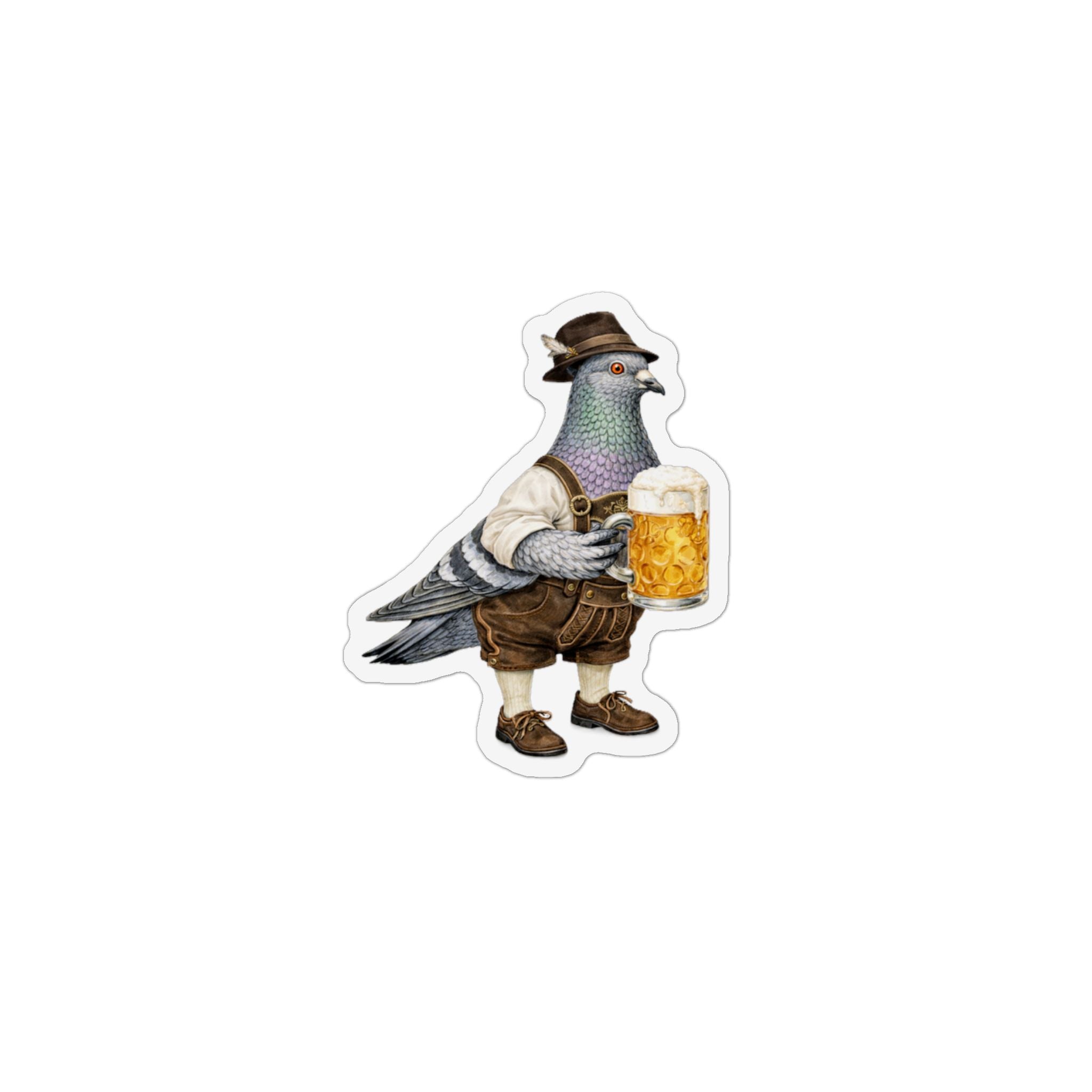 Yorkville NYC Pigeon Magnet | Oktoberfest Beer Garden Bird Lover Fridge Magnet