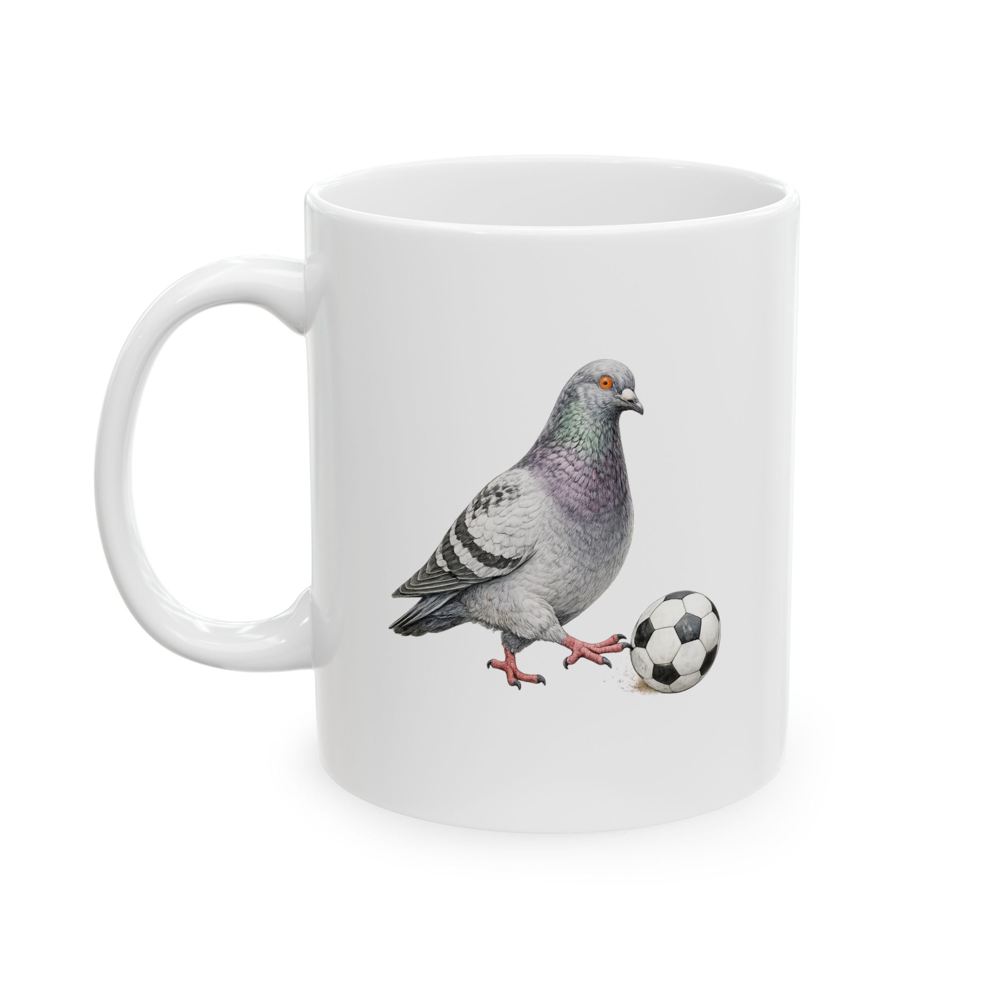 Customizable Corona NYC Pigeon Mug | Soccer Player Bird Lovers Ceramic Coffee Cup