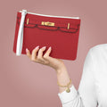 Canal Street Burgundy Clutch Bag — Elegant Wristlet Purse for Evening & Gifts