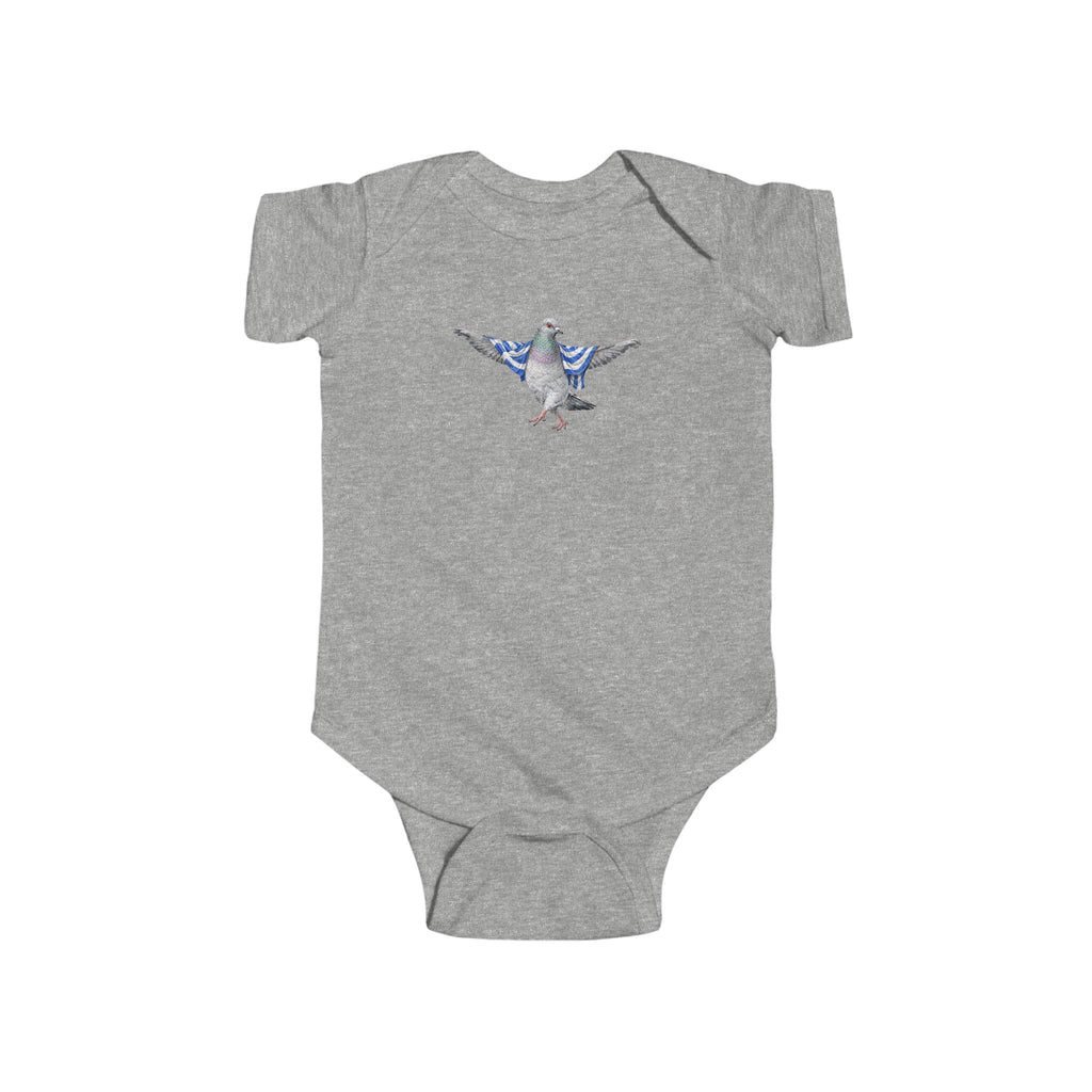 Customizable Astoria NYC Pigeon Baby Onesie | New Yorker Reveal Infant Bodysuit