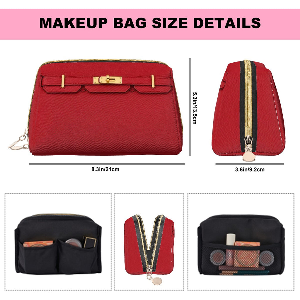 Canal Street Red PVC Leather Makeup Bag