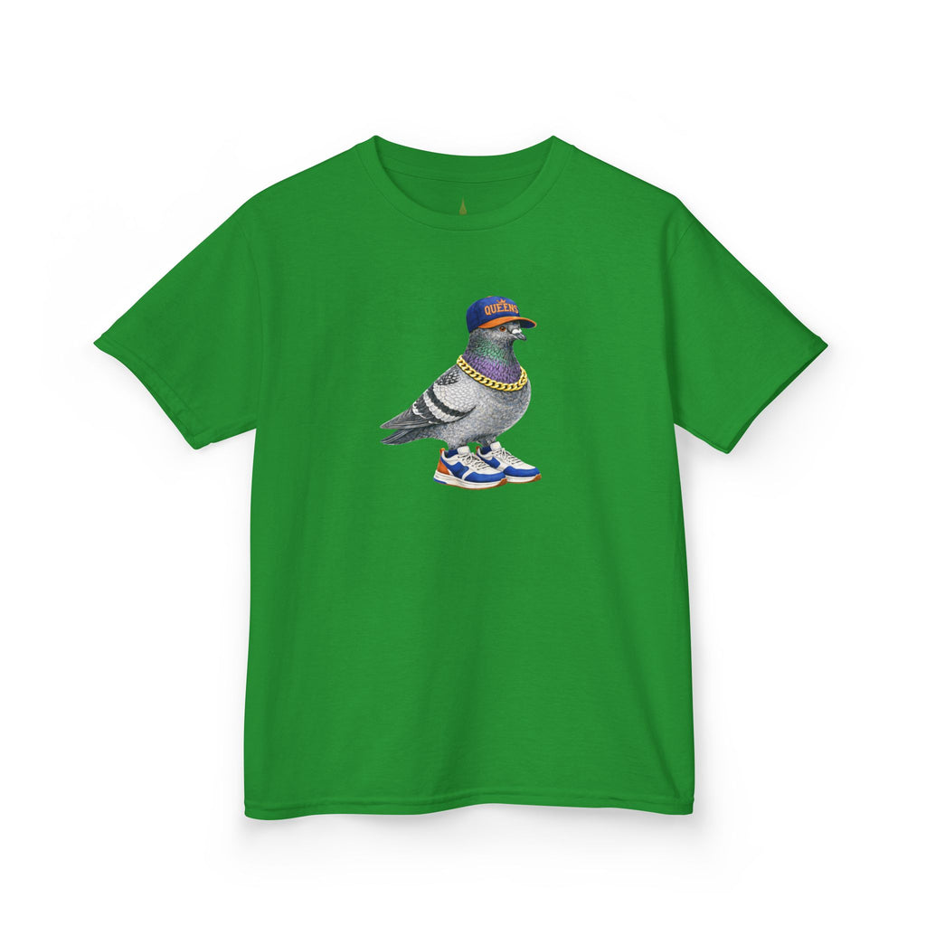 Customizable Queens NYC Pigeon Kid Tee —  Cute Bird  Baseball Fan T-Shirt for Children