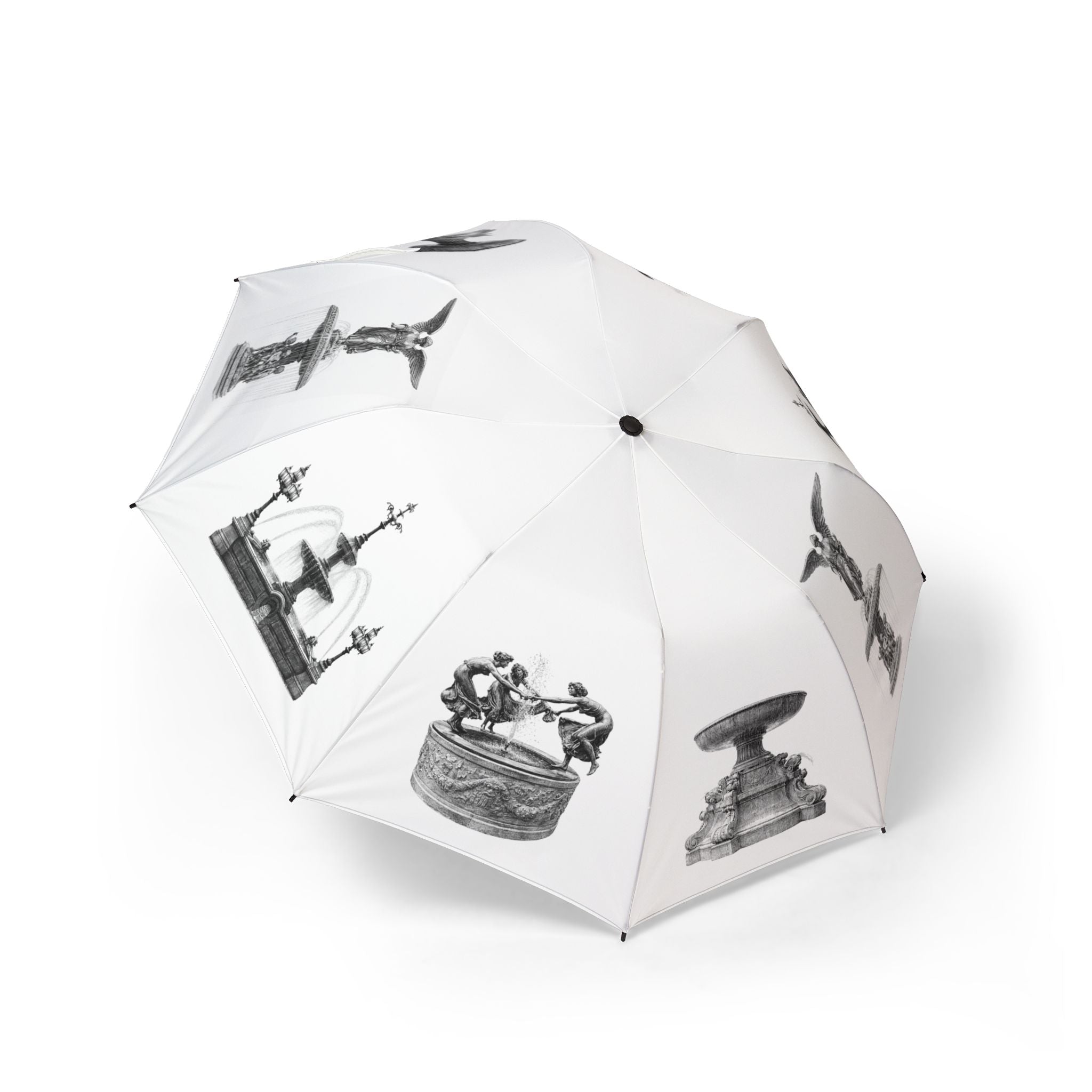 Fountains of New York Foldable Umbrella — NYC Fountains Tote Umbrella