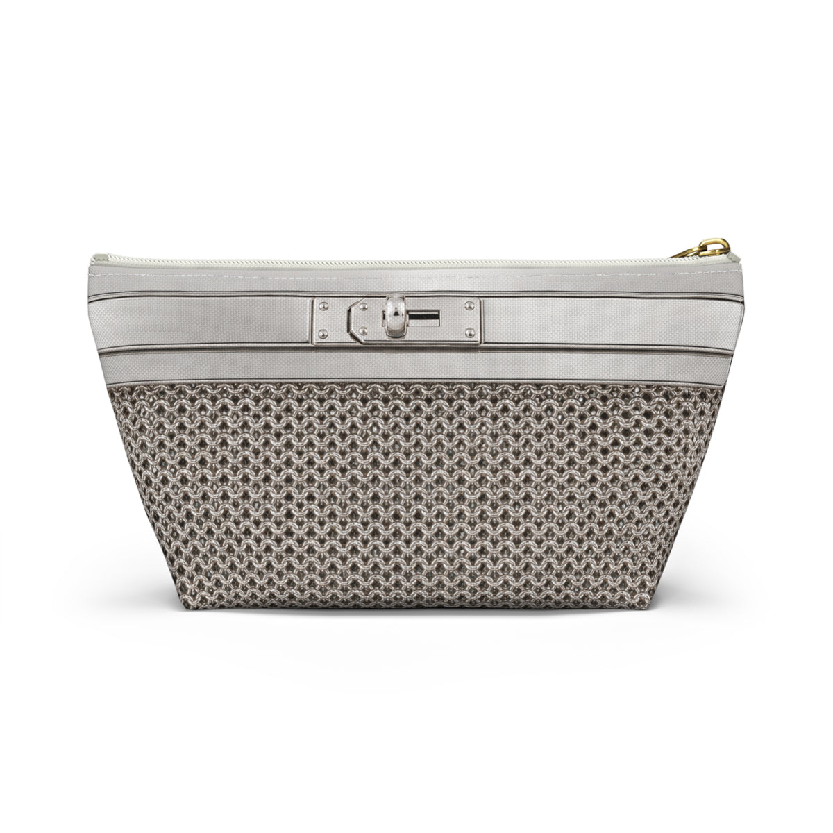 Canal Street Silver Makeup Bag —  T-Bottom Travel Bag