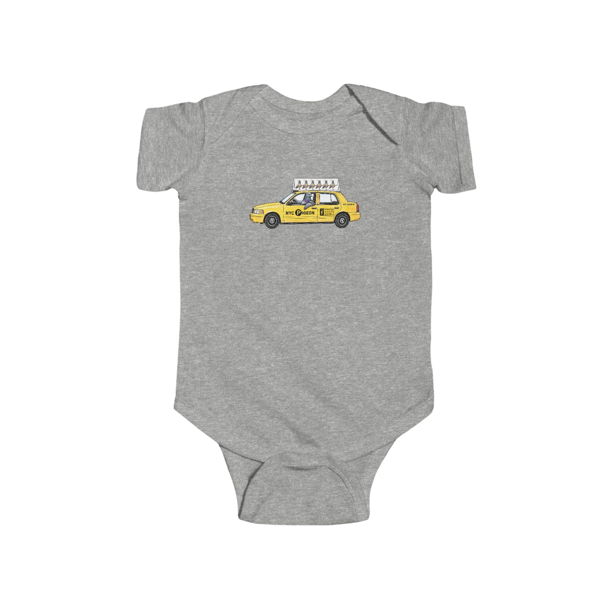 Customizable Jackson Heights NYC Pigeon Baby Onesie | New Yorker Reveal Infant Bodysuit