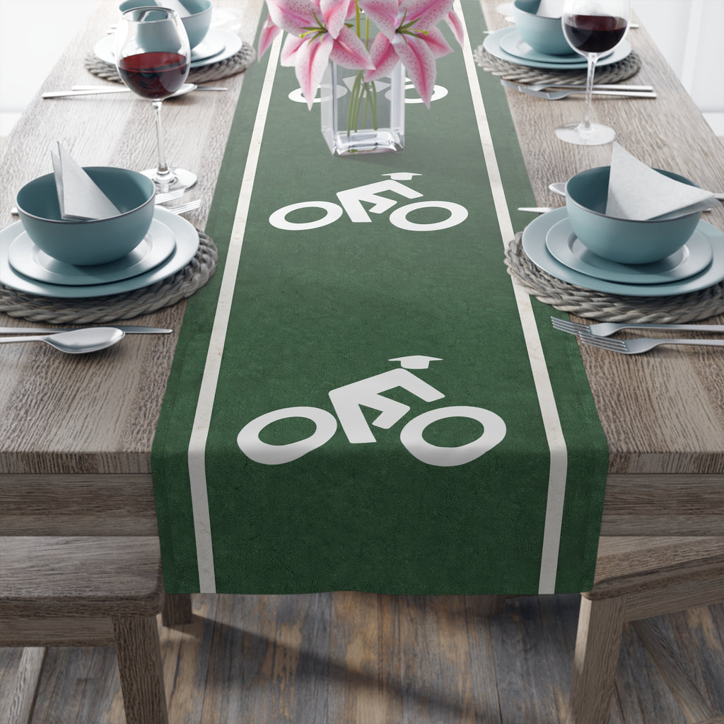 NYC Bike Lane Table Runner - New York Bicycle Lane Picnic Table Cyclist Gift