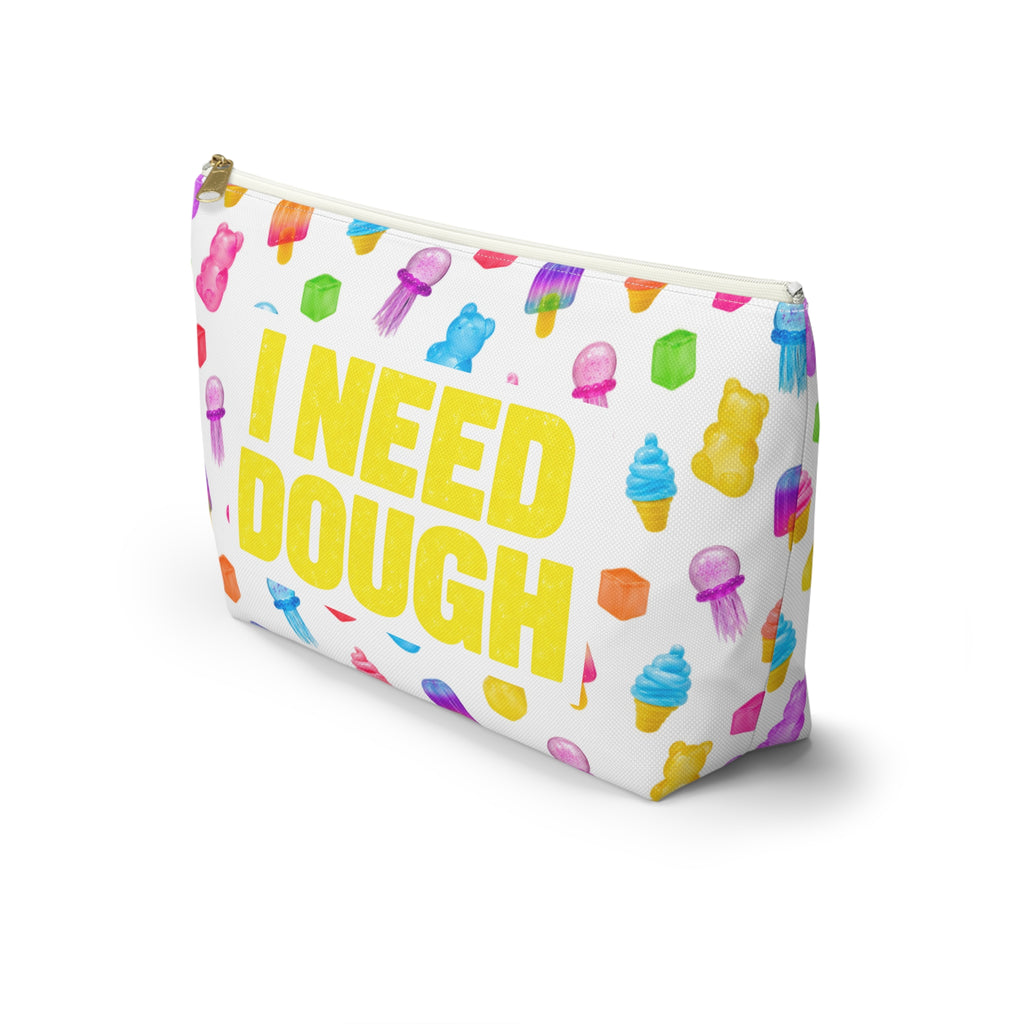 "I Need Dough" / "Squishy Fund" Colorful Squishies Accessory Pouch