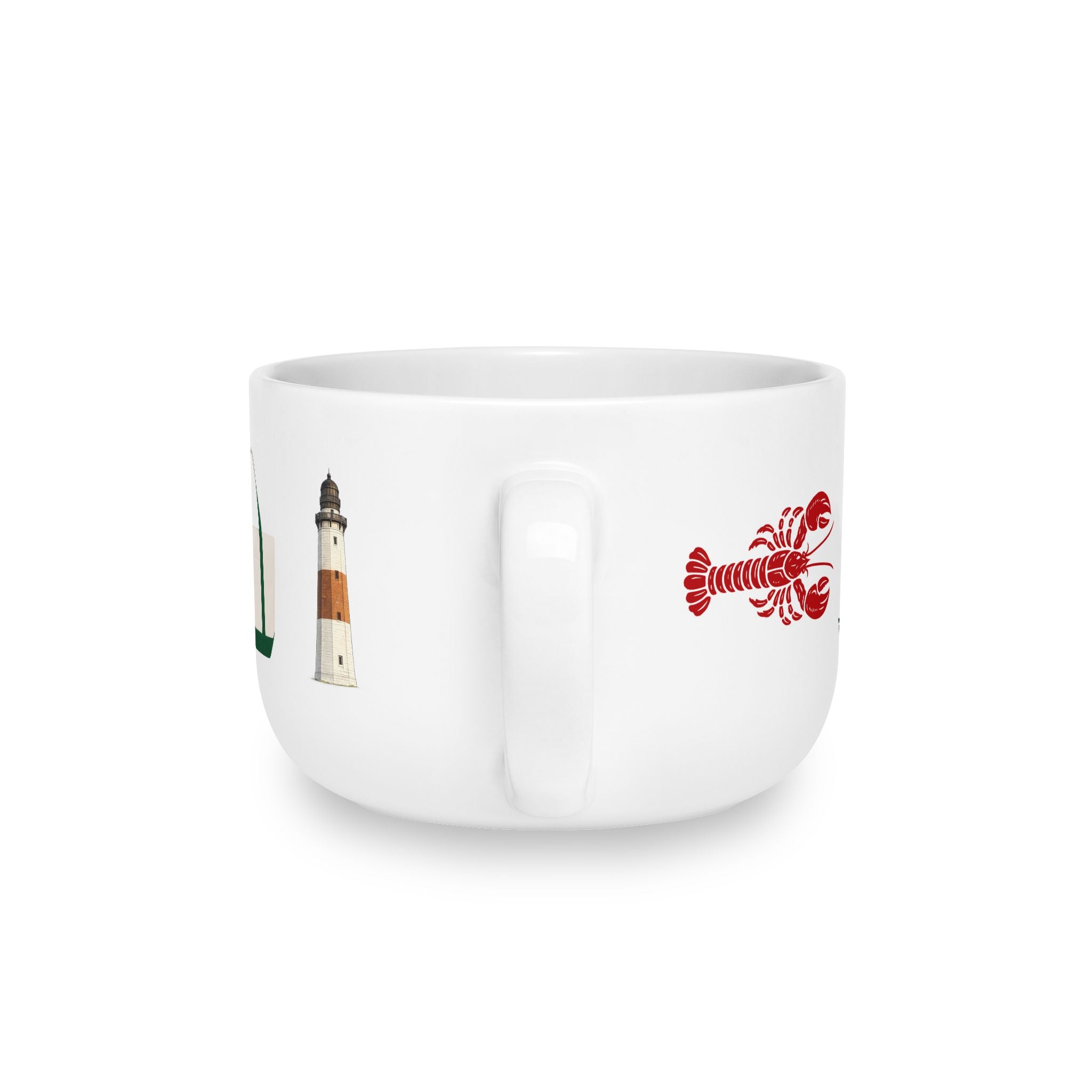 Hamptons Clam Chowder Bowl  25oz Coastal Style Ceramic Soup Bowl