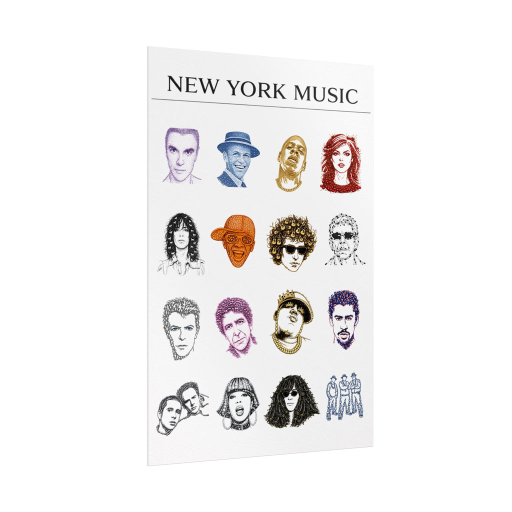 New York Music Rolled Poster | NYC Artists Musicians Poster