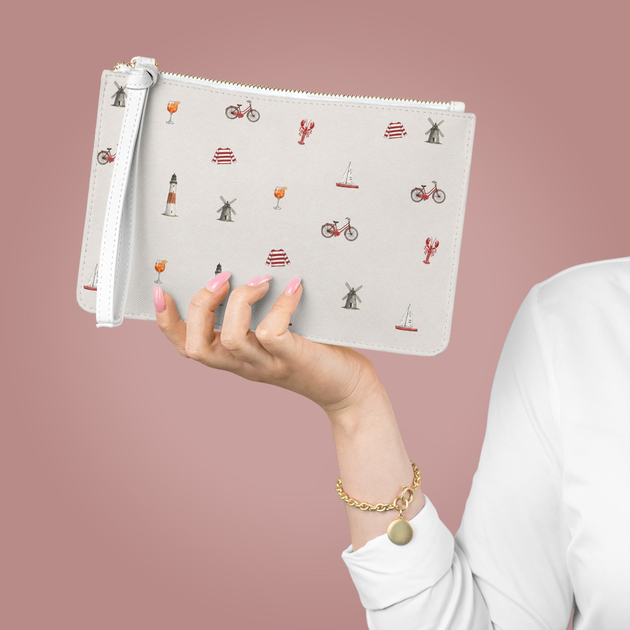 Icons of the Hamptons Heather Gray Clutch