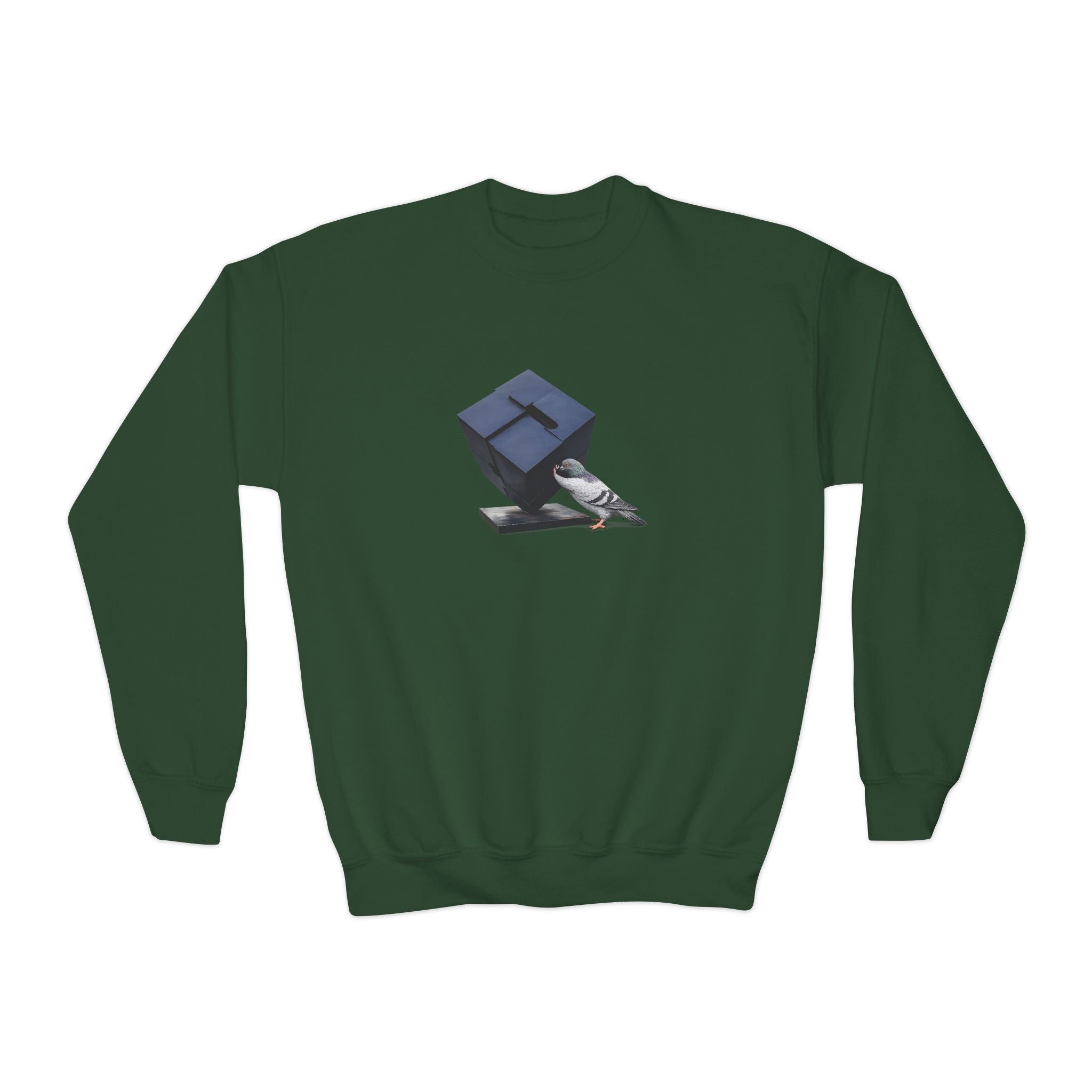 Customizable Astor Place NYC Pigeon NYC Kids Crewneck Sweatshirt    New York Alamo Cube Bird Lover Childrens Sweater