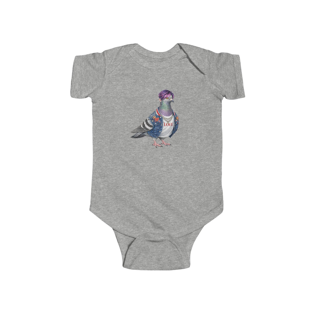 Customizable Koreatown NYC Pigeon Baby Onesie | New Yorker Reveal Infant Bodysuit