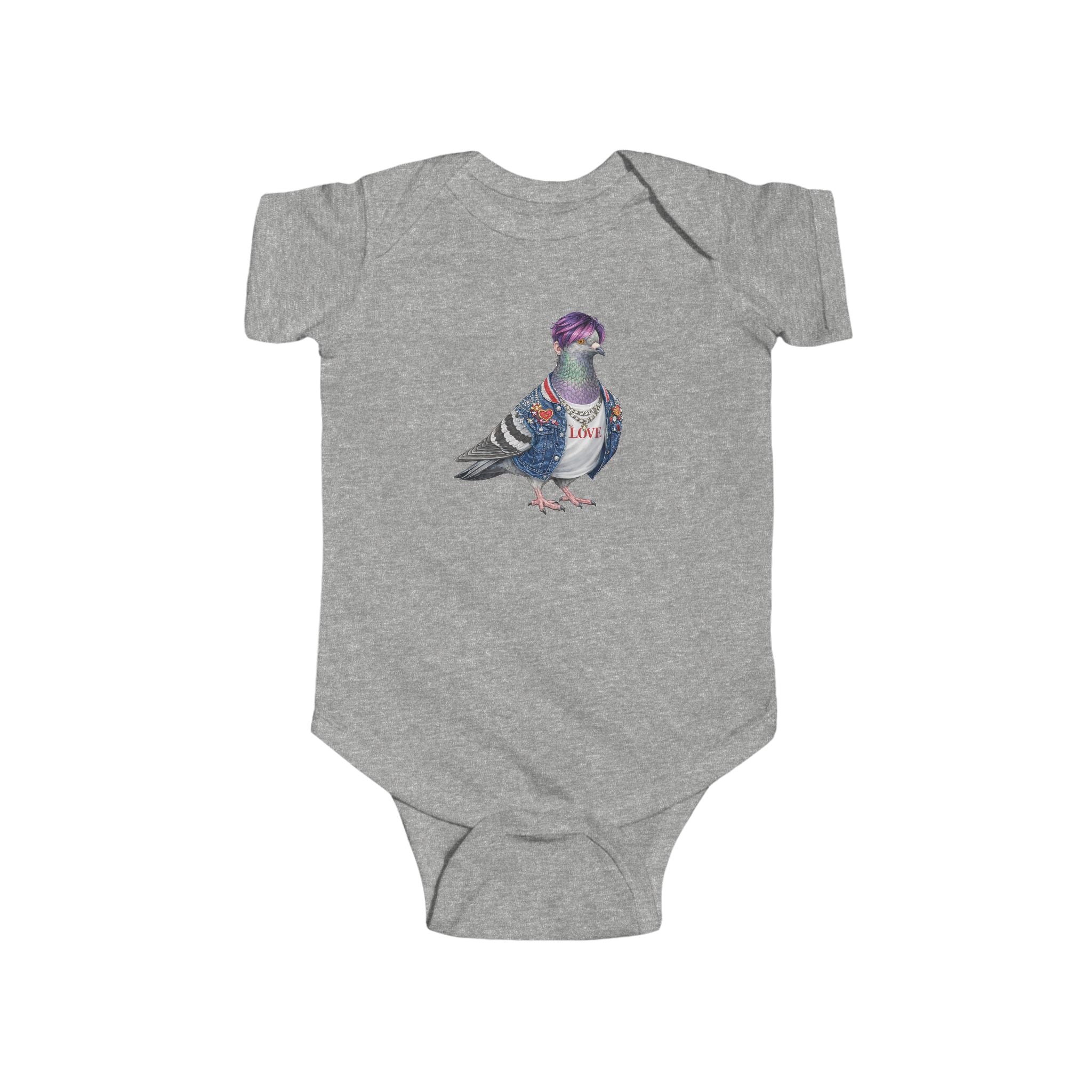 Customizable Koreatown NYC Pigeon Baby Onesie | New Yorker Reveal Infant Bodysuit