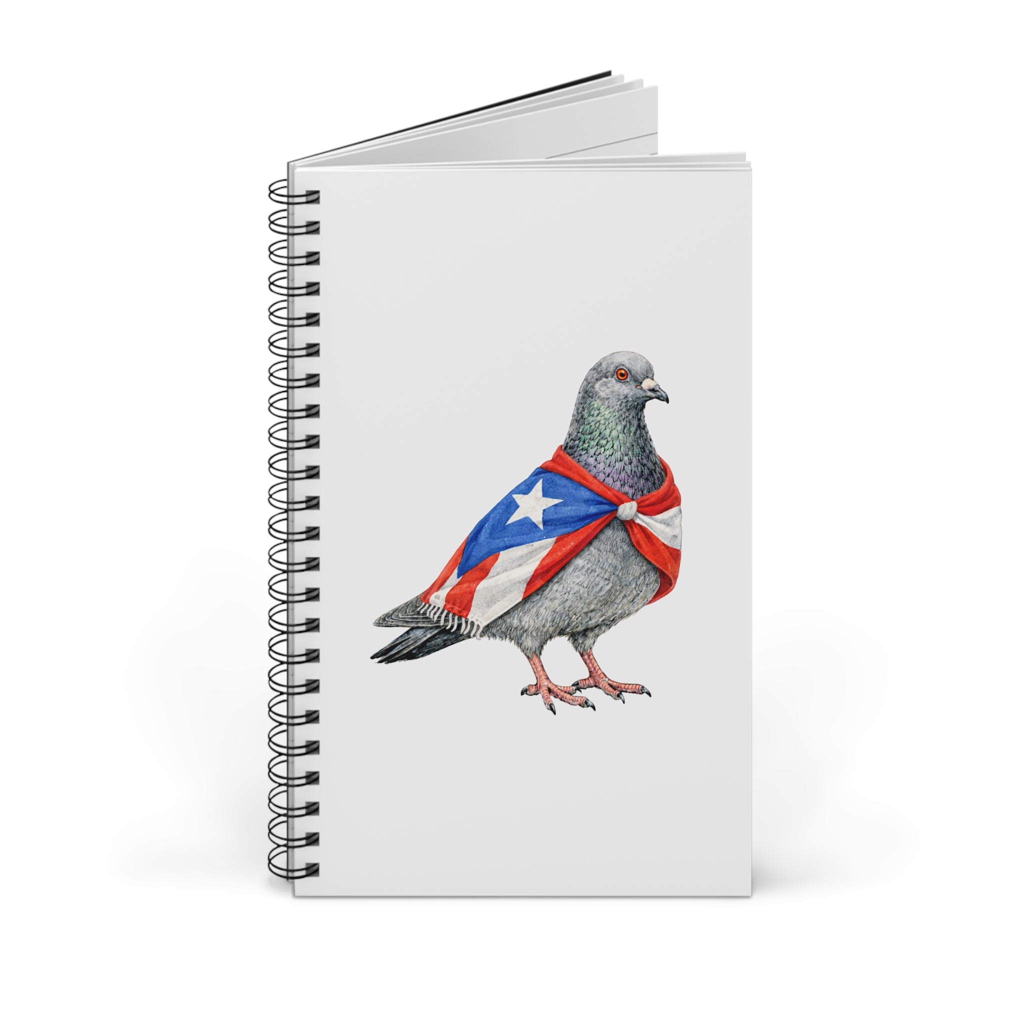 Diario espiral personalizable de palomas de East Harlem, Nueva York | Cuaderno para amantes de las aves de Puerto Rico Boricua