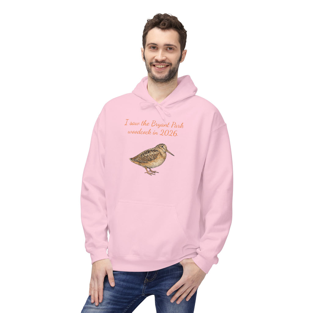 Bryant Park American Woodcock Bird Hoodie — Nature & Birdwatching Hooded Pullover Sweatshirt