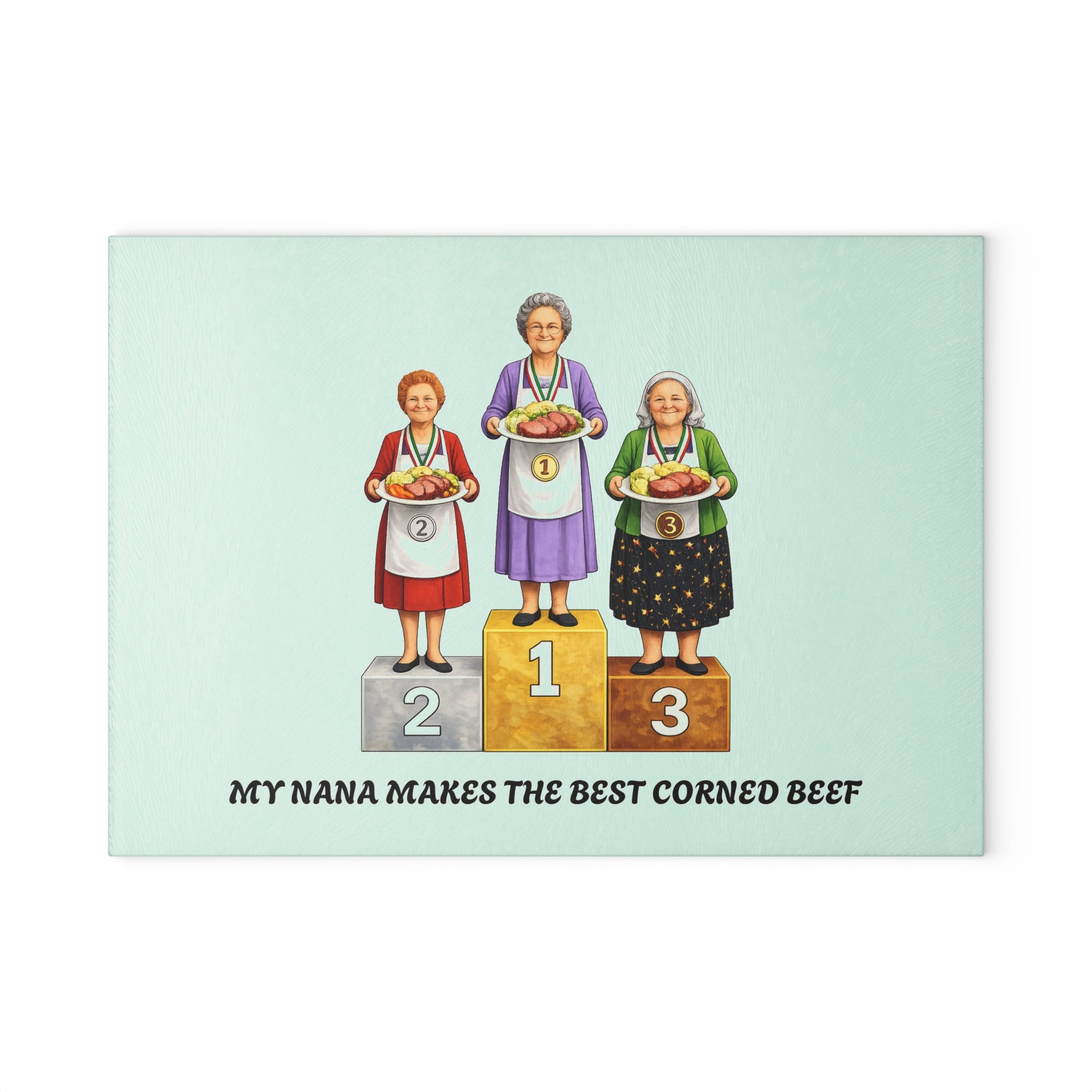 My Nana Makes The Best Corned Beef Glass Cutting Board | Irish Grandma Cooking Competition Kitchen Decor