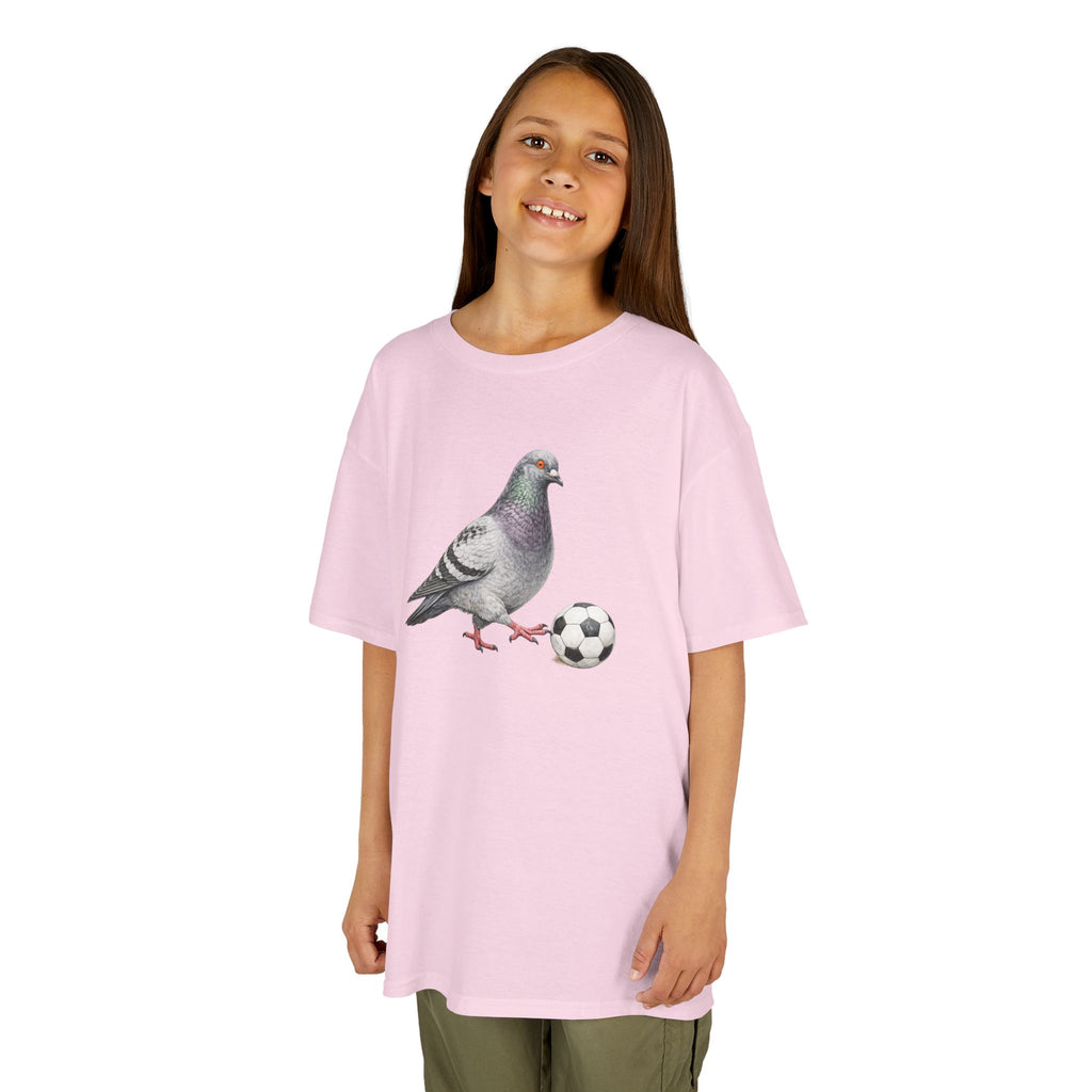 Customizable Corona NYC Pigeon Kids Soccer Tee — Cute Bird Soccer T-Shirt for Children