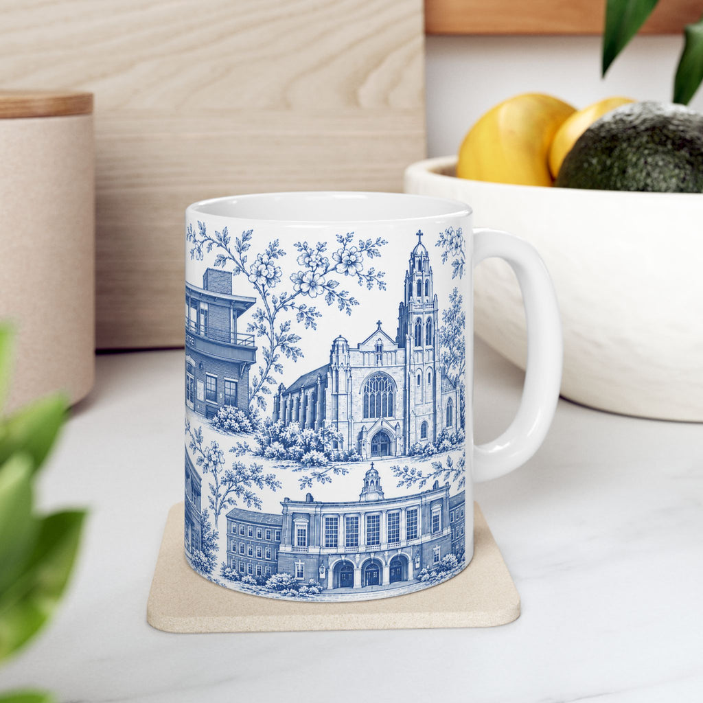 Rockville Center Blue Toile de Jouy 11 oz Mug