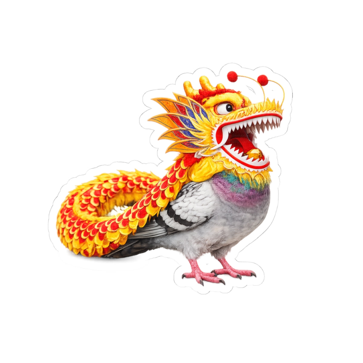 Chinatown NYC Pigeon 3" x 3" Sticker