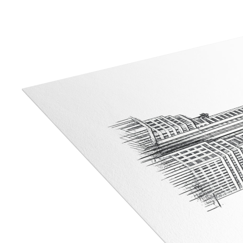 Chrysler Building Postcard Set — Architectural Sketch Postcard Bundle