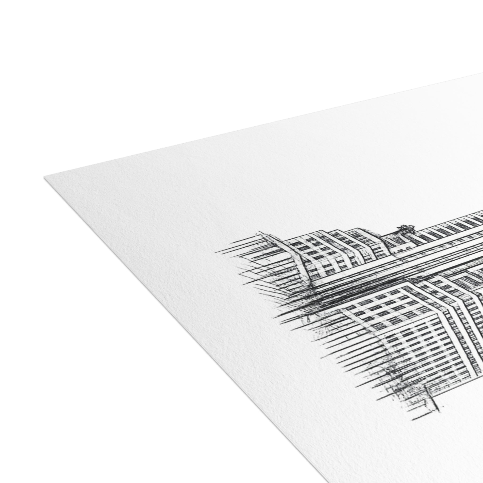 Chrysler Building Postcard Set — Architectural Sketch Postcard Bundle