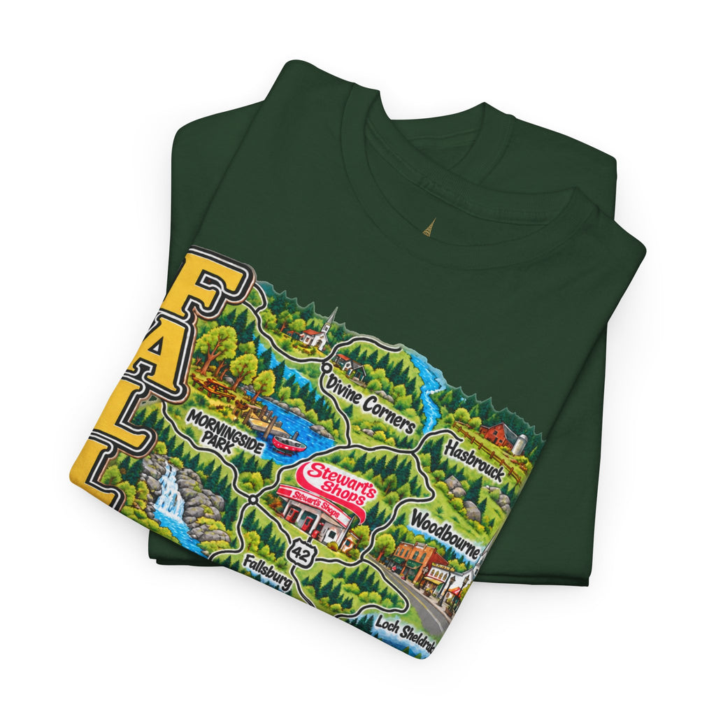 Fallsburg, NY Map T-Shirt  Catskills Upstate New York Tee