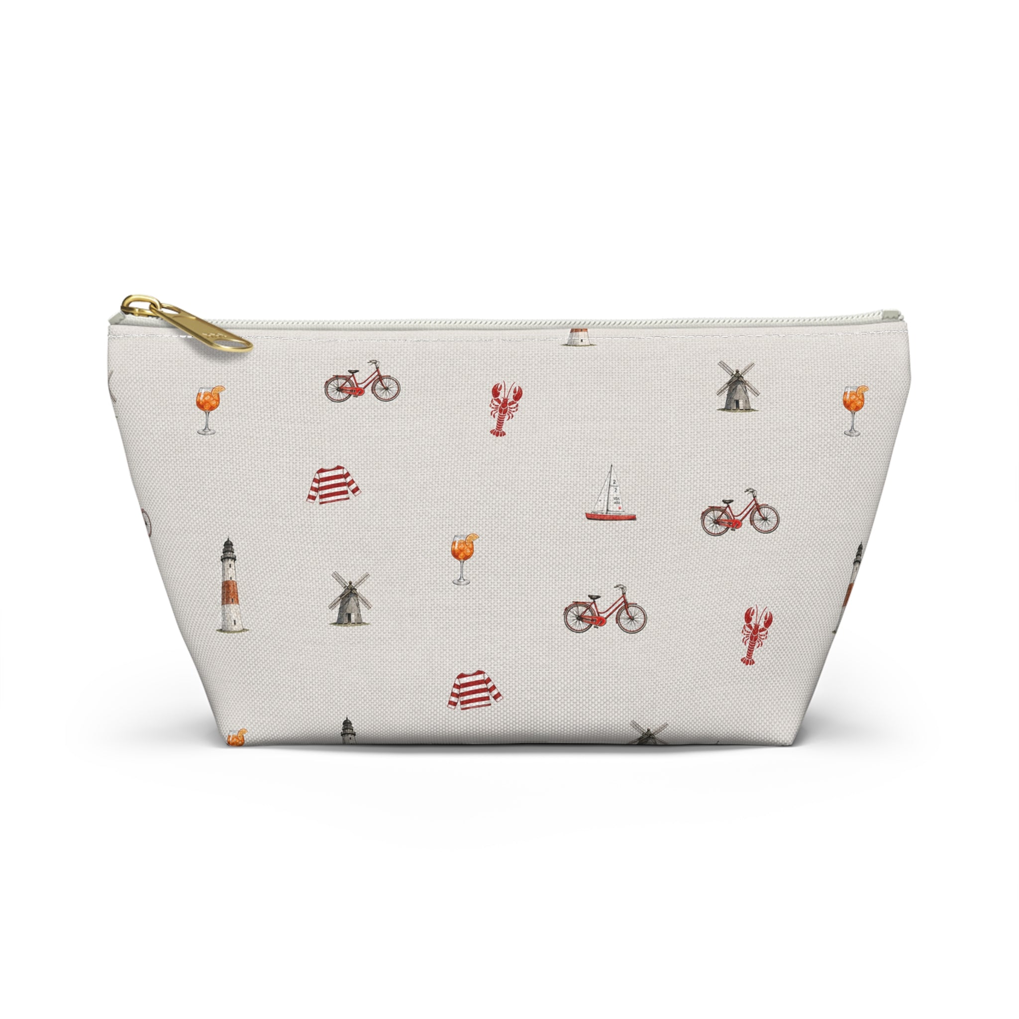 Icons of The Hamptons Heather Gray Accessory Pouch — T-Bottom Makeup Bag