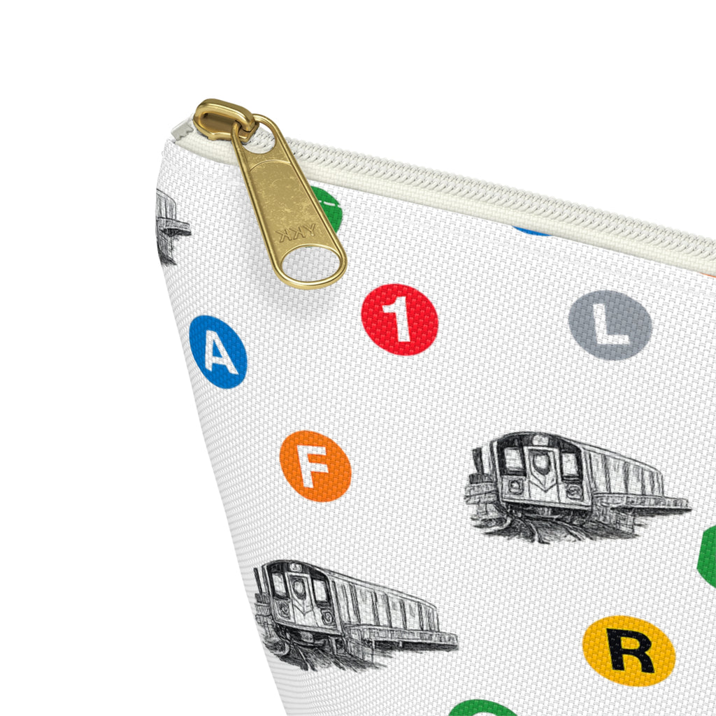 New York Subway Train Transit Icons Mug— T-Bottom Makeup Bag