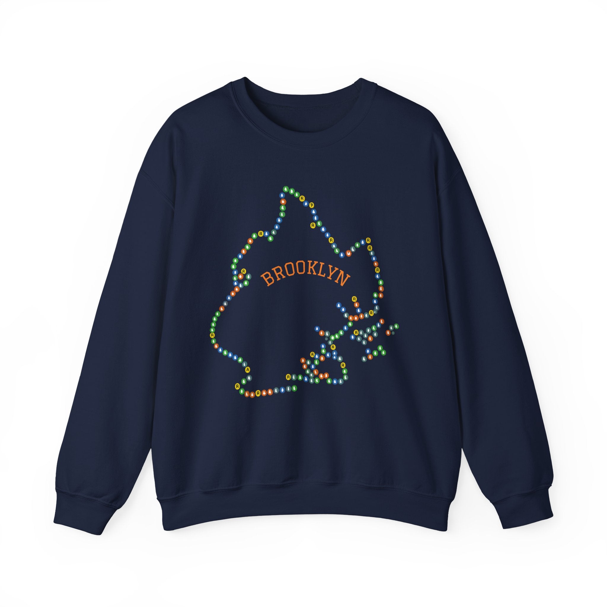 Brooklyn Map Subway Signs Sweatshirt | NYC Crewneck Sweater