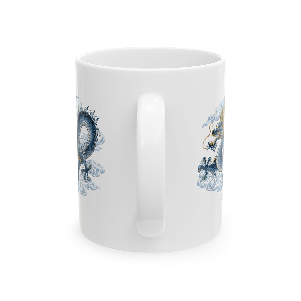 Chinatown NYC Dragon Ceramic Mug — Chinese Mythology Coffee Cup 11oz